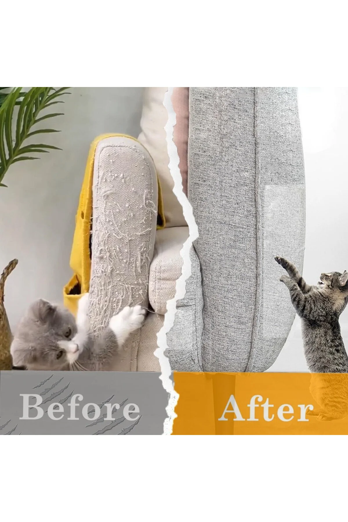 Çizilmez Kedi Tırmalama Caydırıcı Bant 30 cm x 3 m Şeffaf Eğitim 