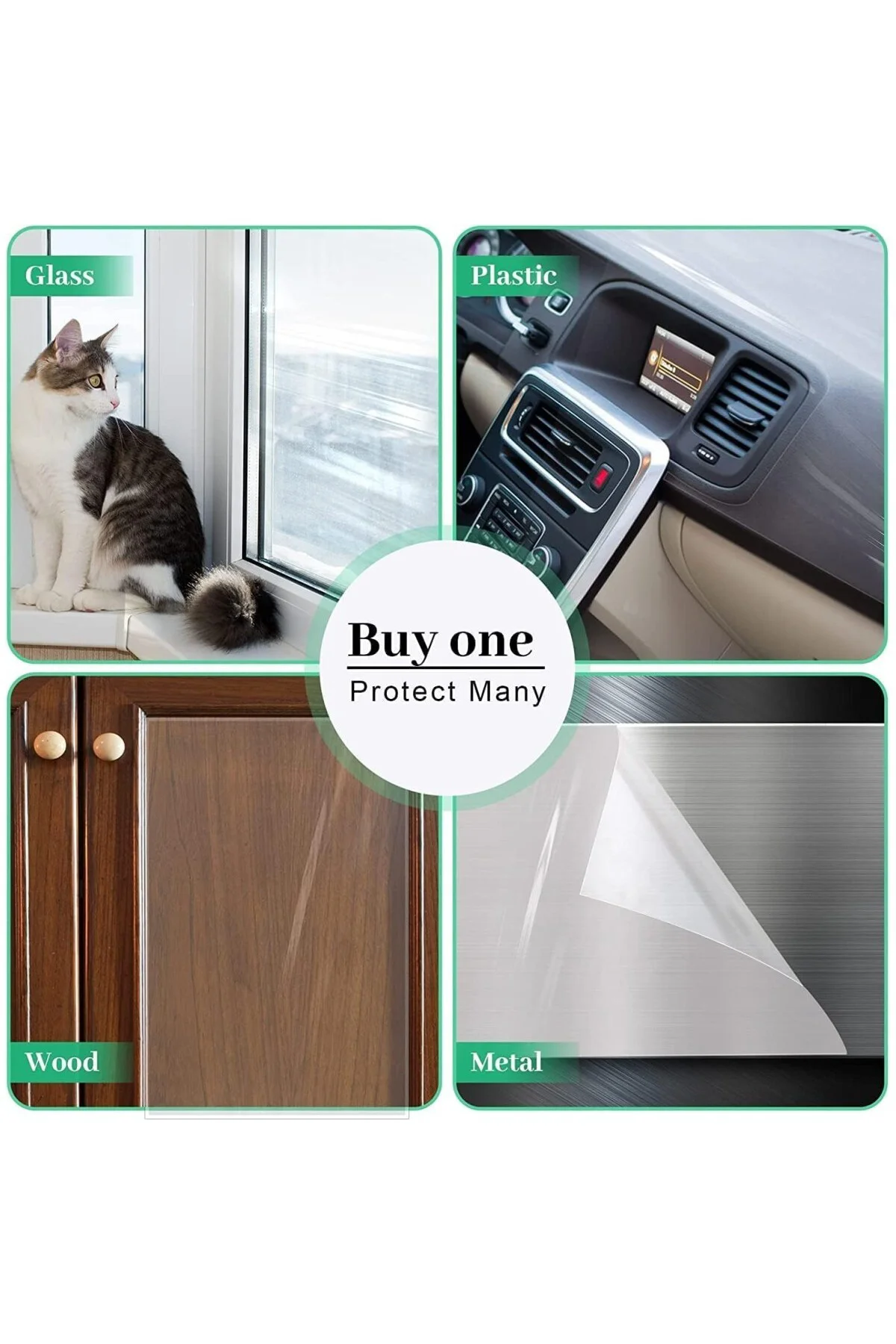 Çizilmez Kedi Tırmalama Caydırıcı Bant 30 cm x 3 m Şeffaf Eğitim 