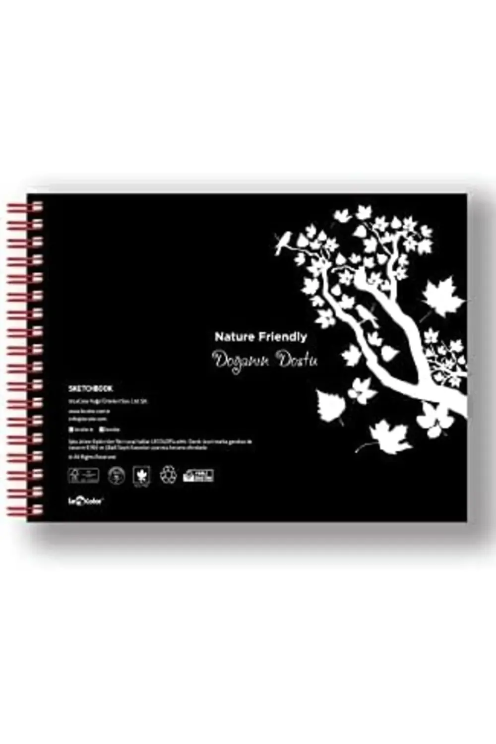 Çizim Eskiz Defteri Spiralli 120 gr. Kırmızı 1174074