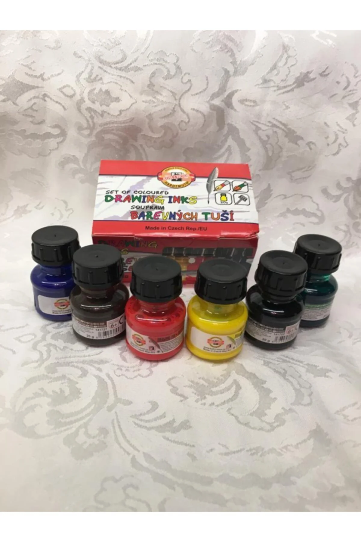 Çizim Ve Boya Mürekkebi 6 Renk 20cc Şişelerde