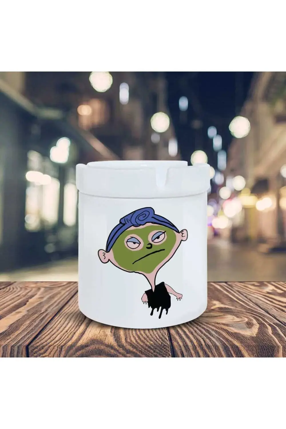 Çizimsel Küllük Maskeli Çizgi Karakter Baskılı Kül Tablası Kl210