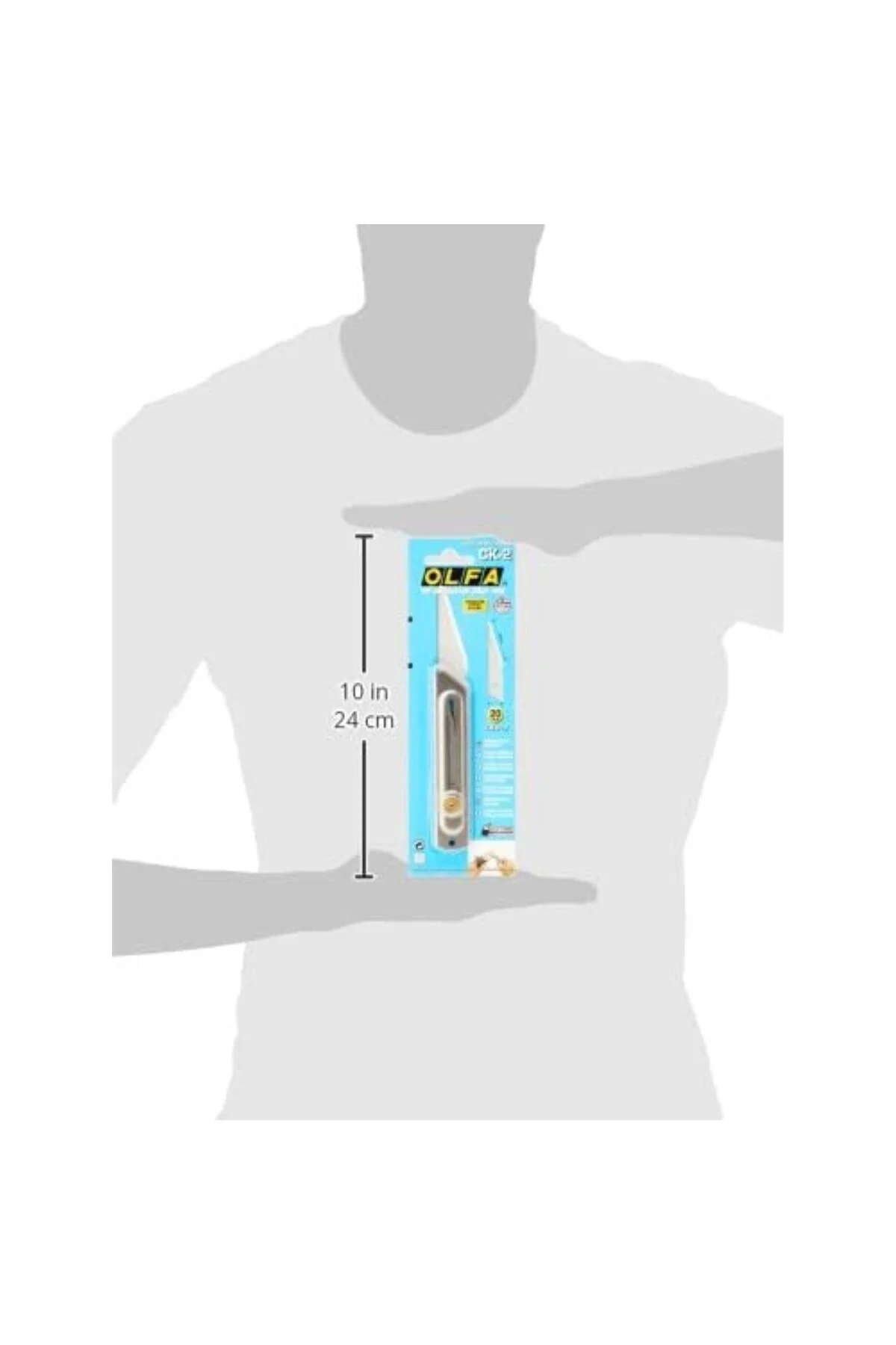 CK-2 maket bıçağı, 20 mm oyma bıçağı ve paslanmaz çelik sap