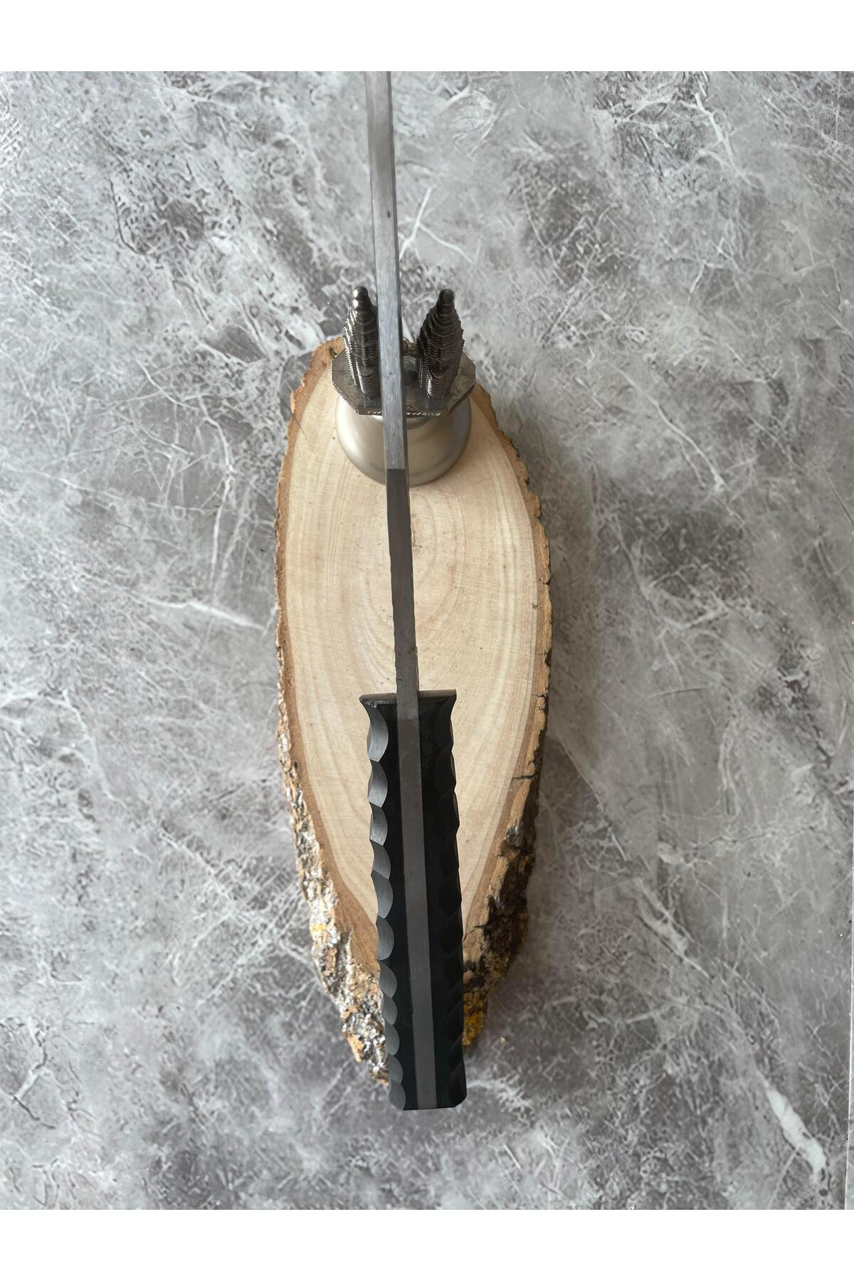 CK75 Çelik Kamp & Av Bıçağı – Siyah Kompakt Kabze, Özel Kılıflı, 