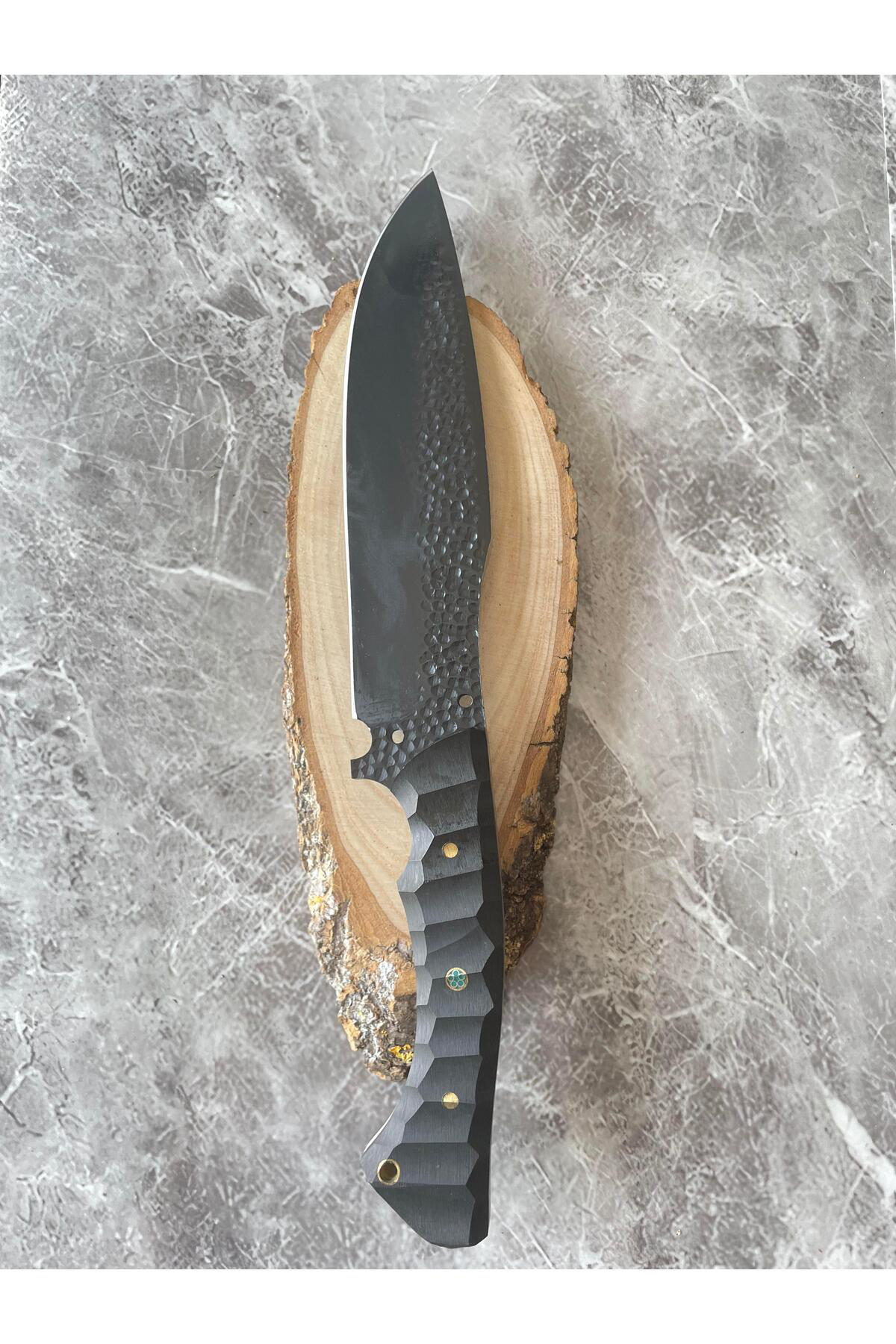 CK75 Çelik Kamp & Av Bıçağı – Siyah Kompakt Kabze, Özel Kılıflı, 