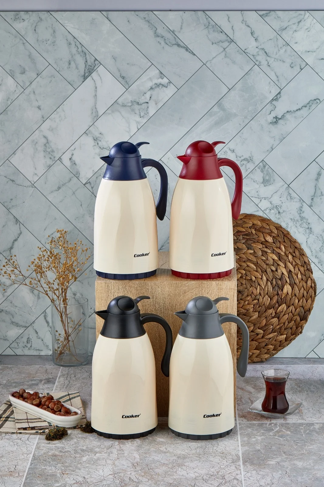 Ckr-2075 1.3lt Renkli Cam Hazneli Retro Plastik Termos Bx40 Fiyatı, Yorumları ve Özellikleri
