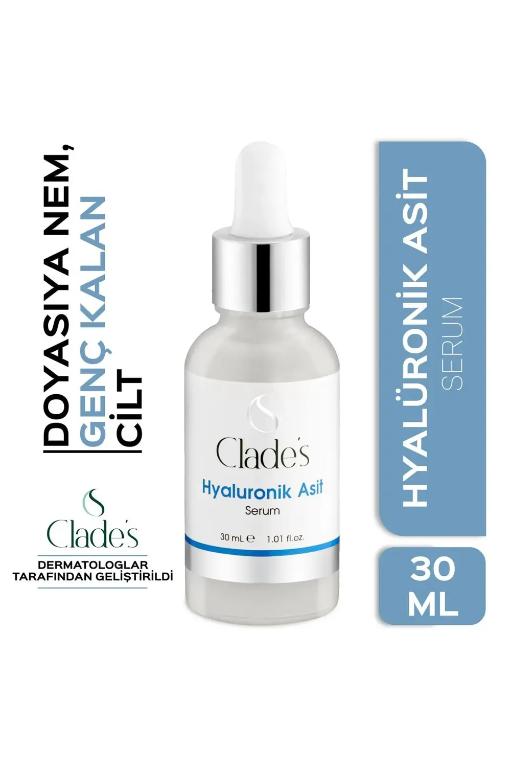 Clade's Yoğun Nemlendirici Hyaluronik Asit Serum 30 Ml - Hyaluron
