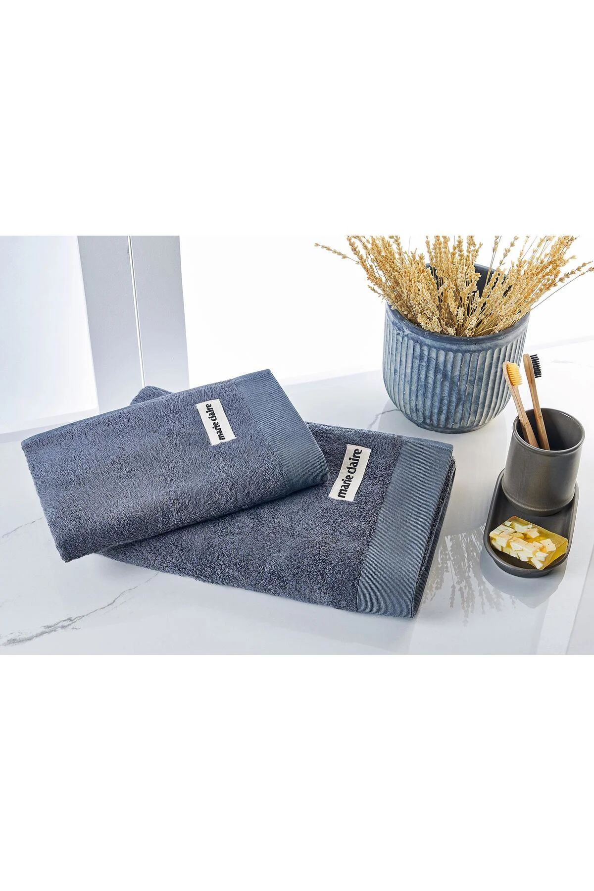 Claire 2'Li Havlu Set Bambu Laurel Antrasit