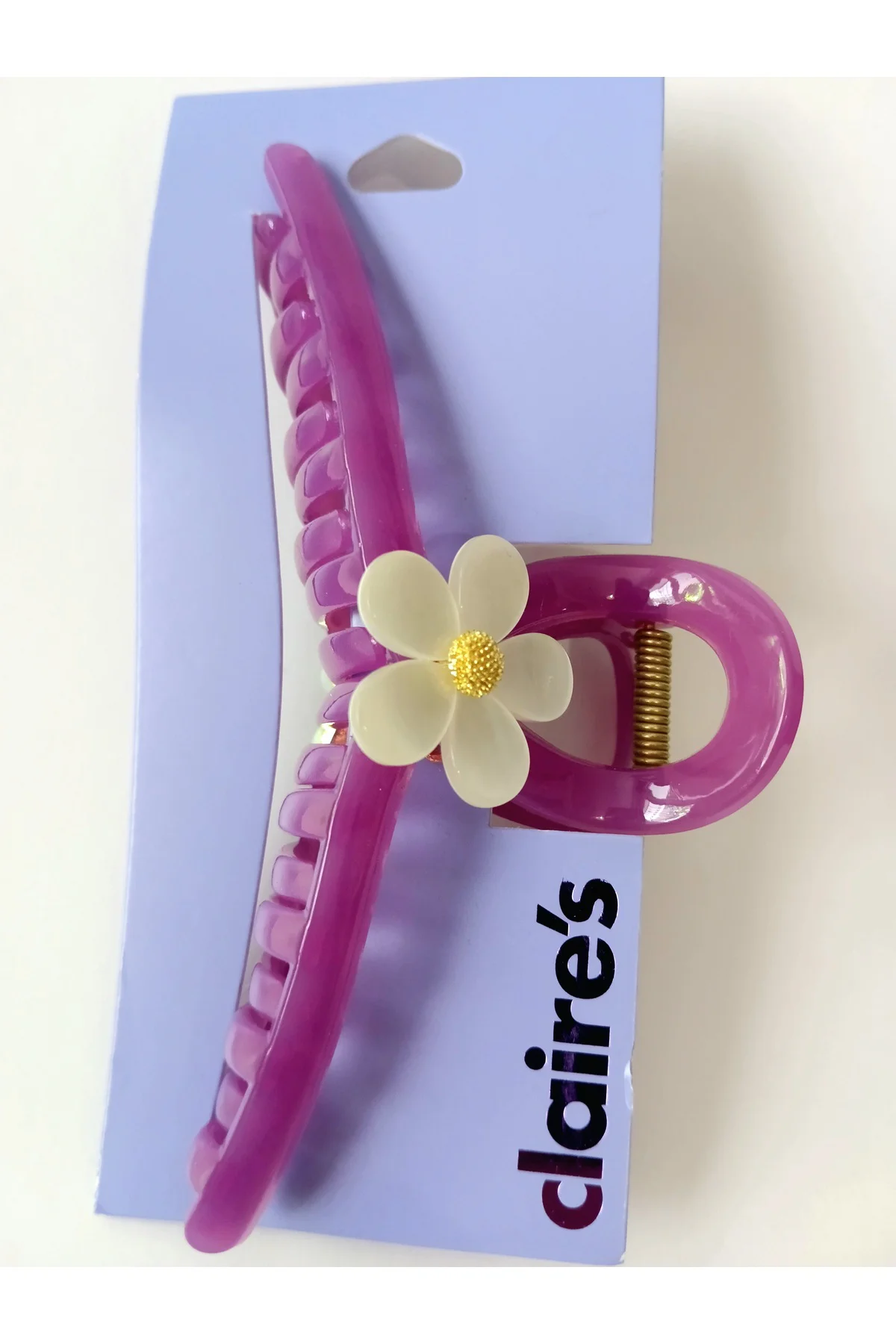 Claire's Çiçekli Mandal Toka (mor)