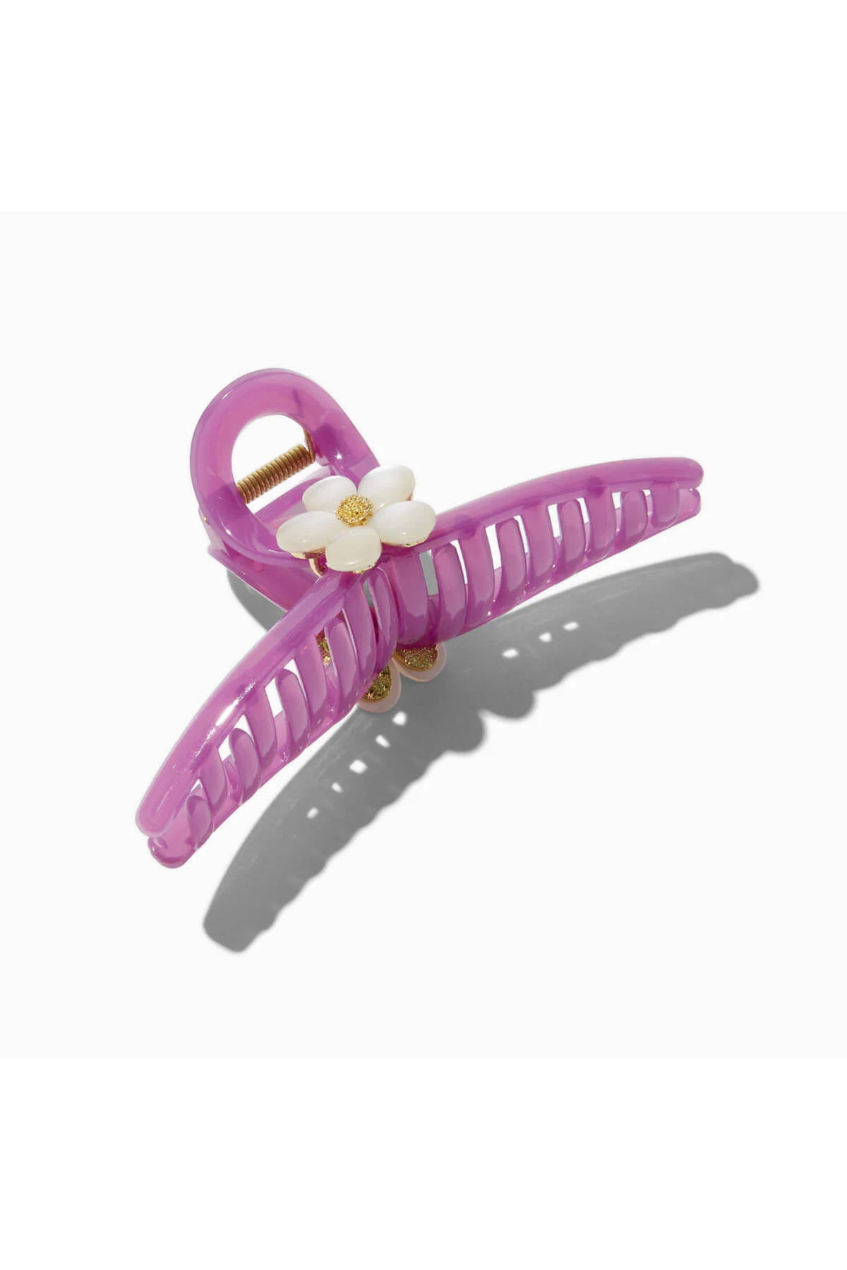 Claire's Çiçekli Mandal Toka (mor)
