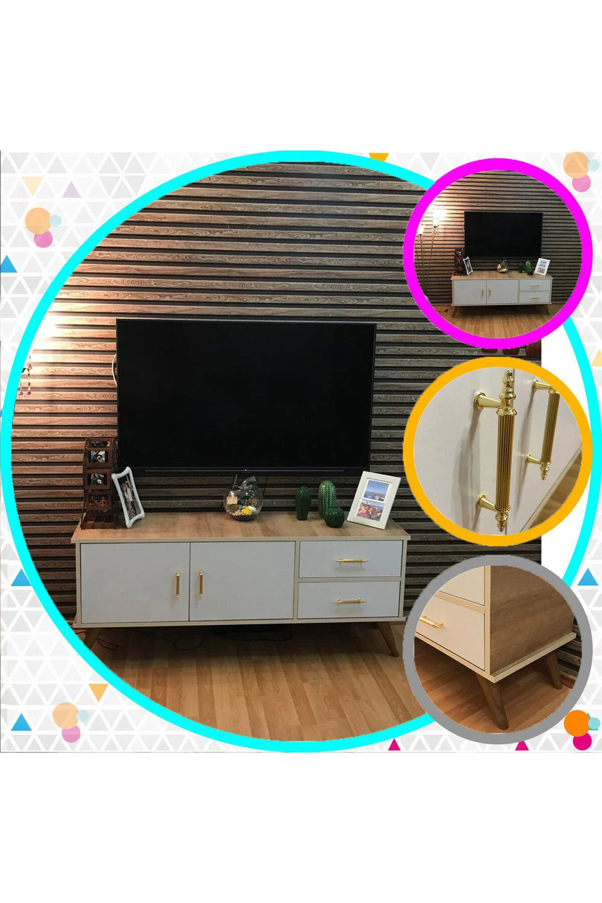 Claros Tv Sehpası Tv Ünitesi 150X40X60 cm Tv Standı