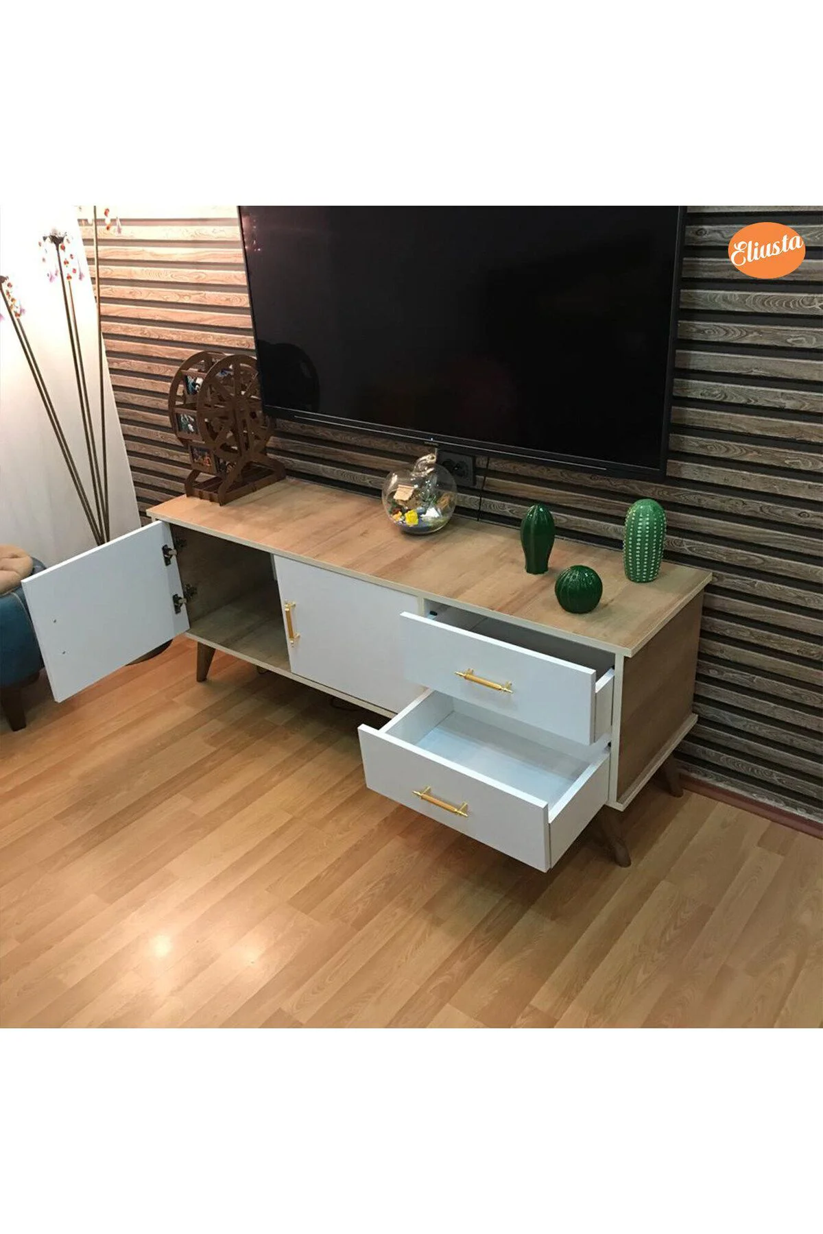 Claros Tv Sehpası Tv Ünitesi 150X40X60 cm Tv Standı