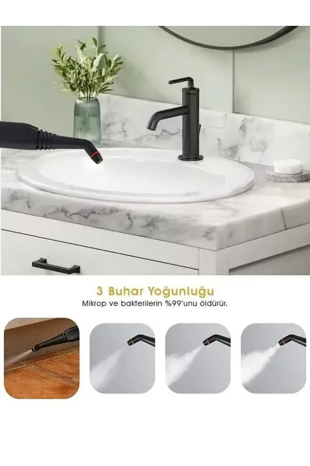 Classen Smart Çok Fonksiyonlu Güçlü Buharlı Temizleyici Makinesi 