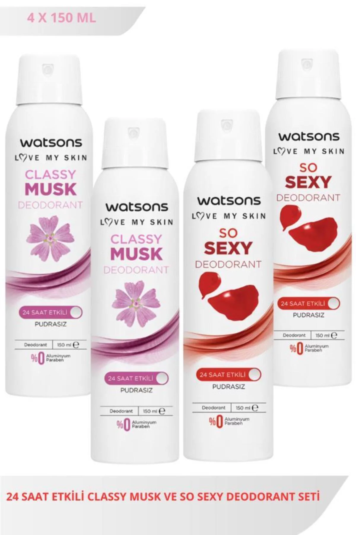 Classy Musk 150 Ml X2 Ve So Sexy 150 Ml X2 Deodorant Seti