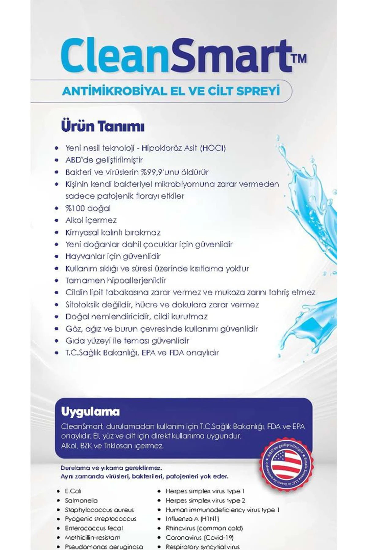 Clean Smart El Ve Cilt Dezenfektan Spreyi 250 ml