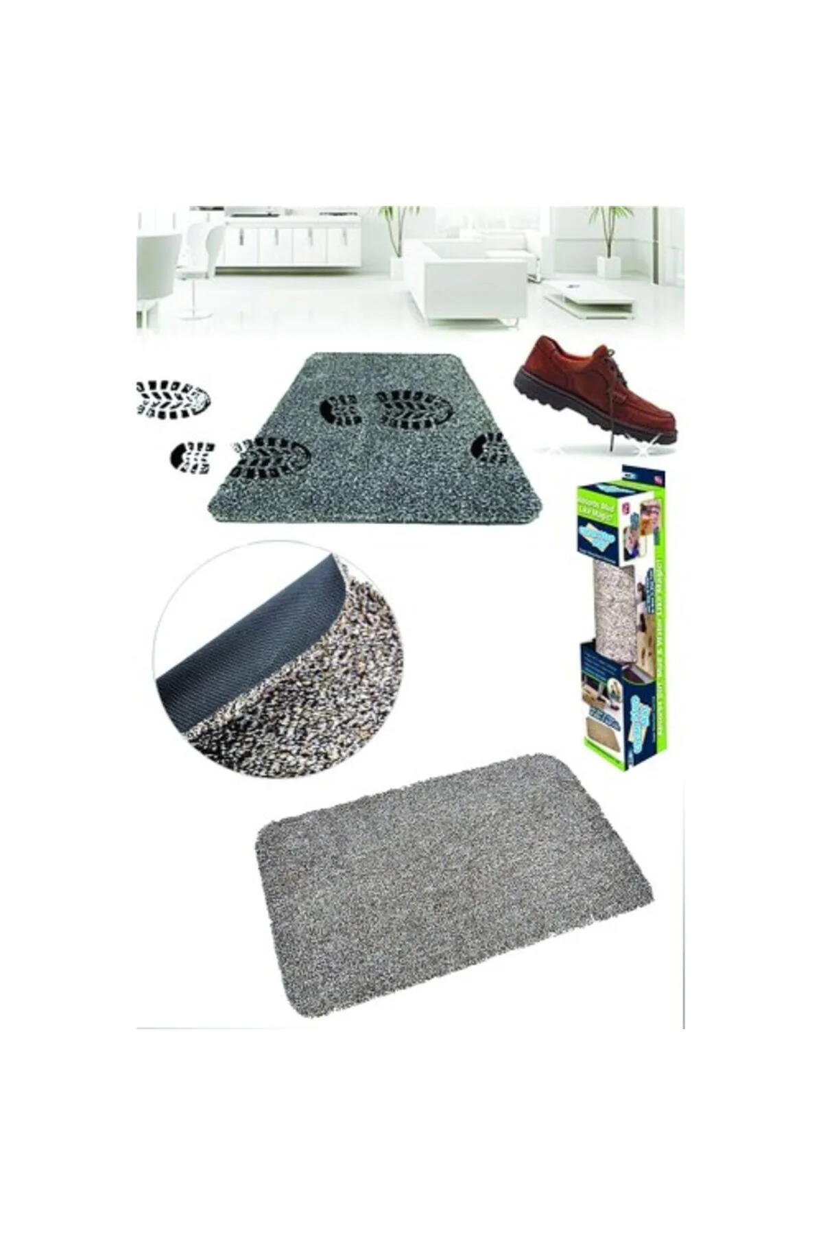 Clean Step Mat Yıkanabilir Mikrofiber Kir Toz Emici Iç-dış Ortam 