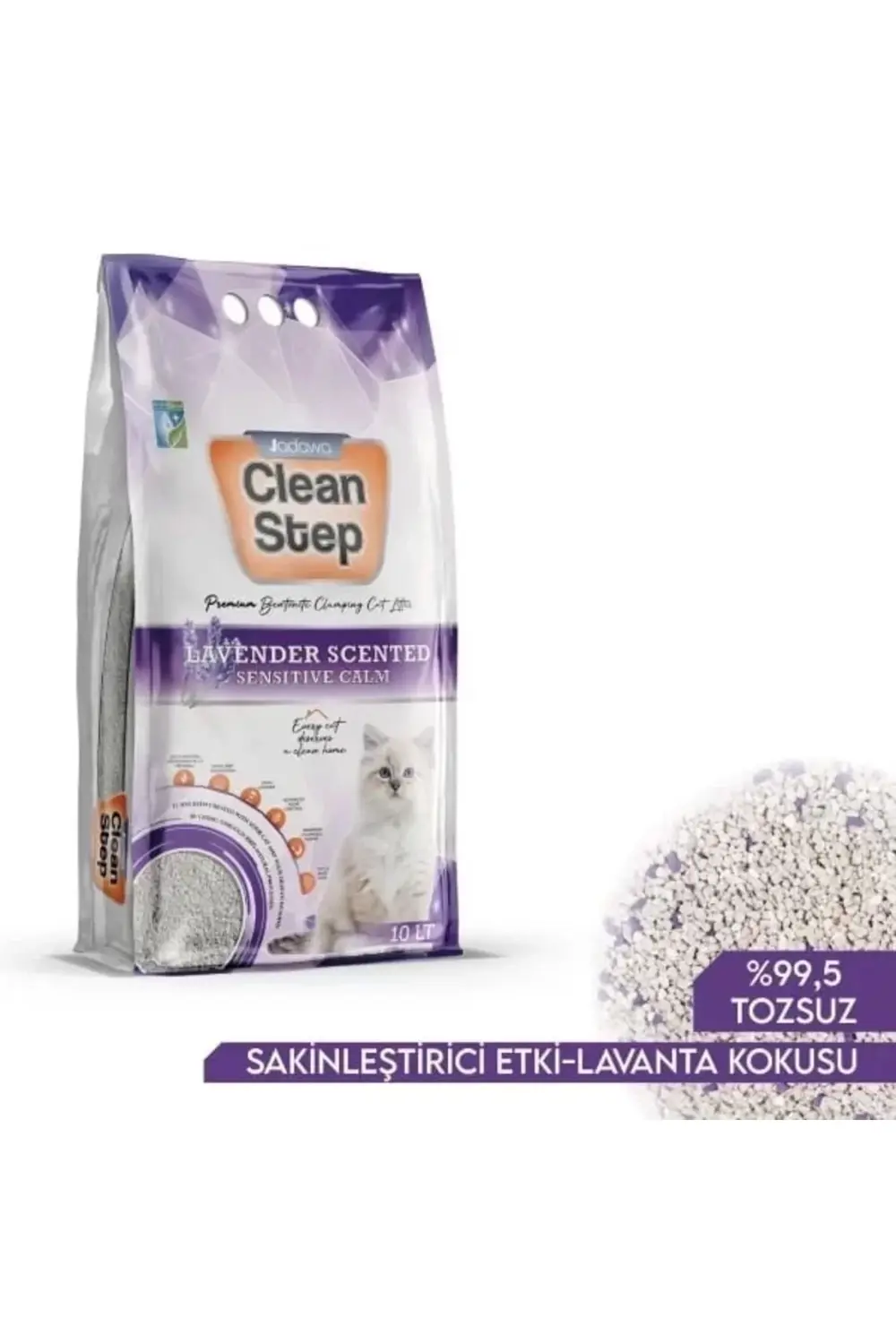 Clean Step Topaklanan Lavanta Kokulu Doğal Kedi Kumu 1 Adet İnce