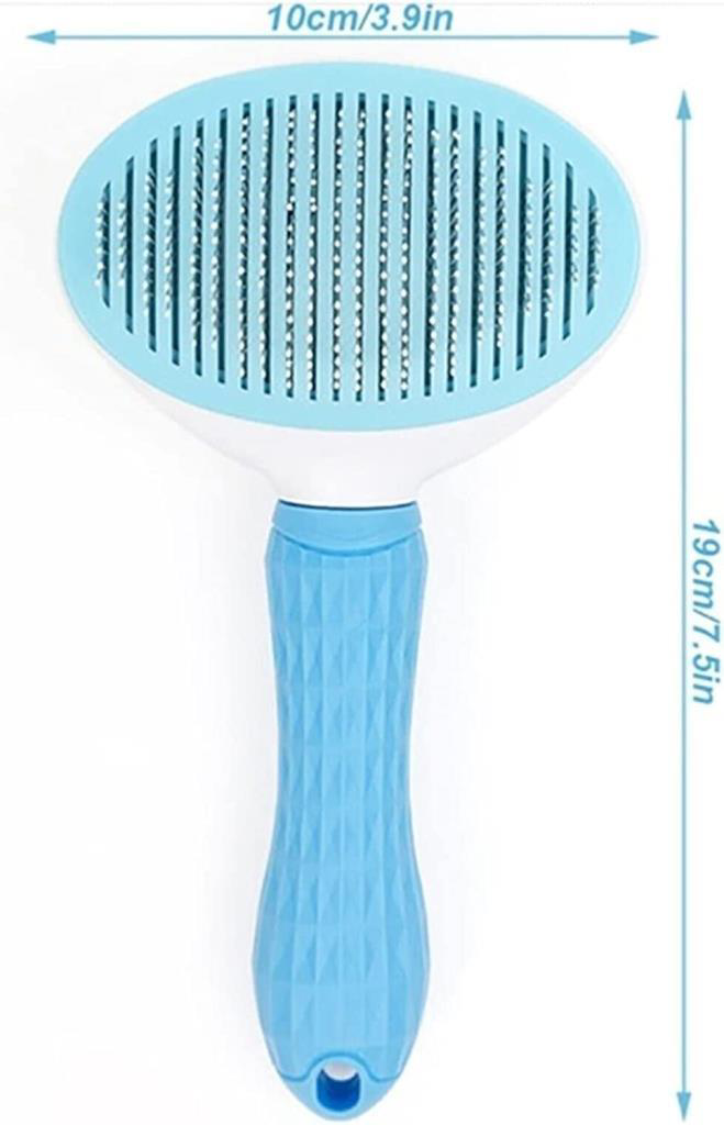 Clean Ucu Toplu Kedi Köpek Basmalı Otomatik Temizlenen Tarak Mavi Clean Ucu Toplu Kedi Köpek Basmalı Otomatik Temizlenen Tarak Mavi