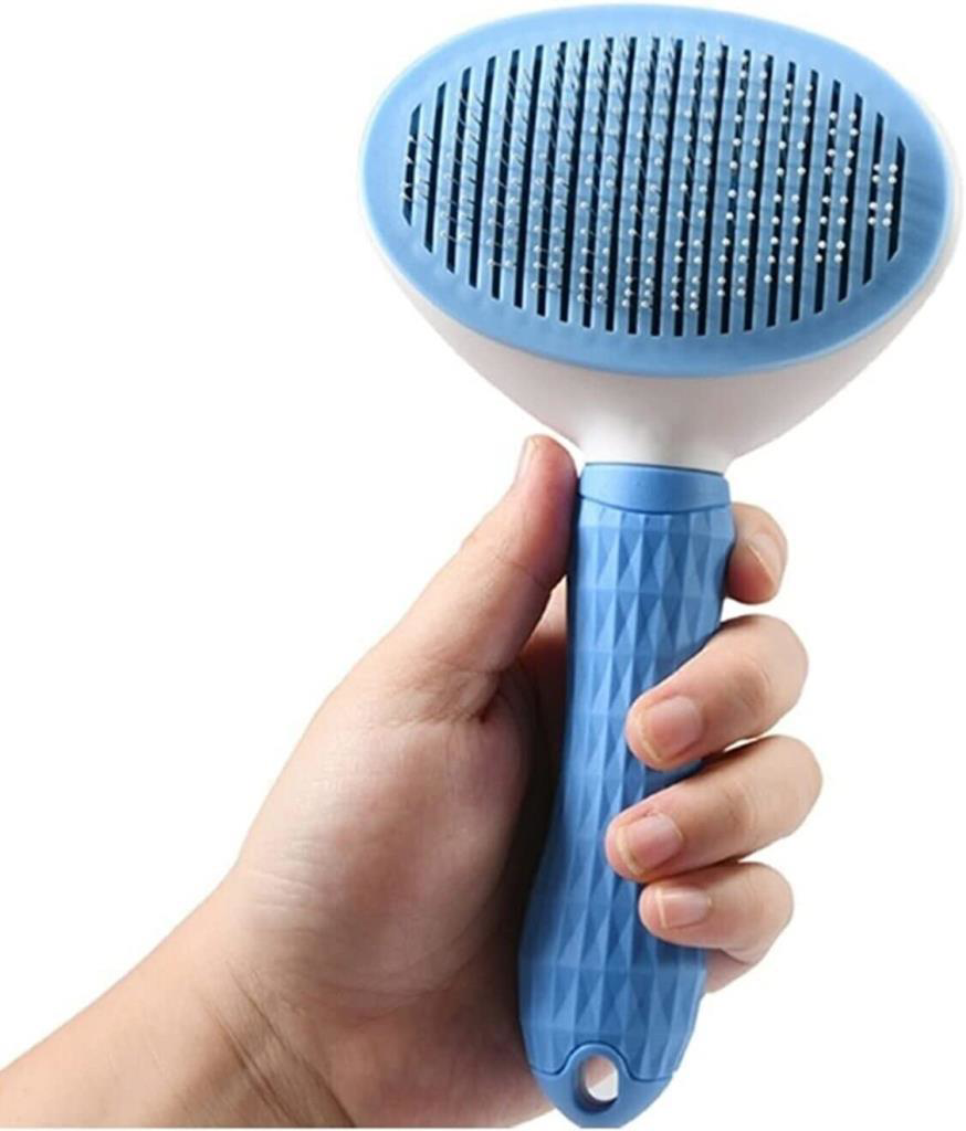 Clean Ucu Toplu Kedi Köpek Basmalı Otomatik Temizlenen Tarak Mavi Clean Ucu Toplu Kedi Köpek Basmalı Otomatik Temizlenen Tarak Mavi