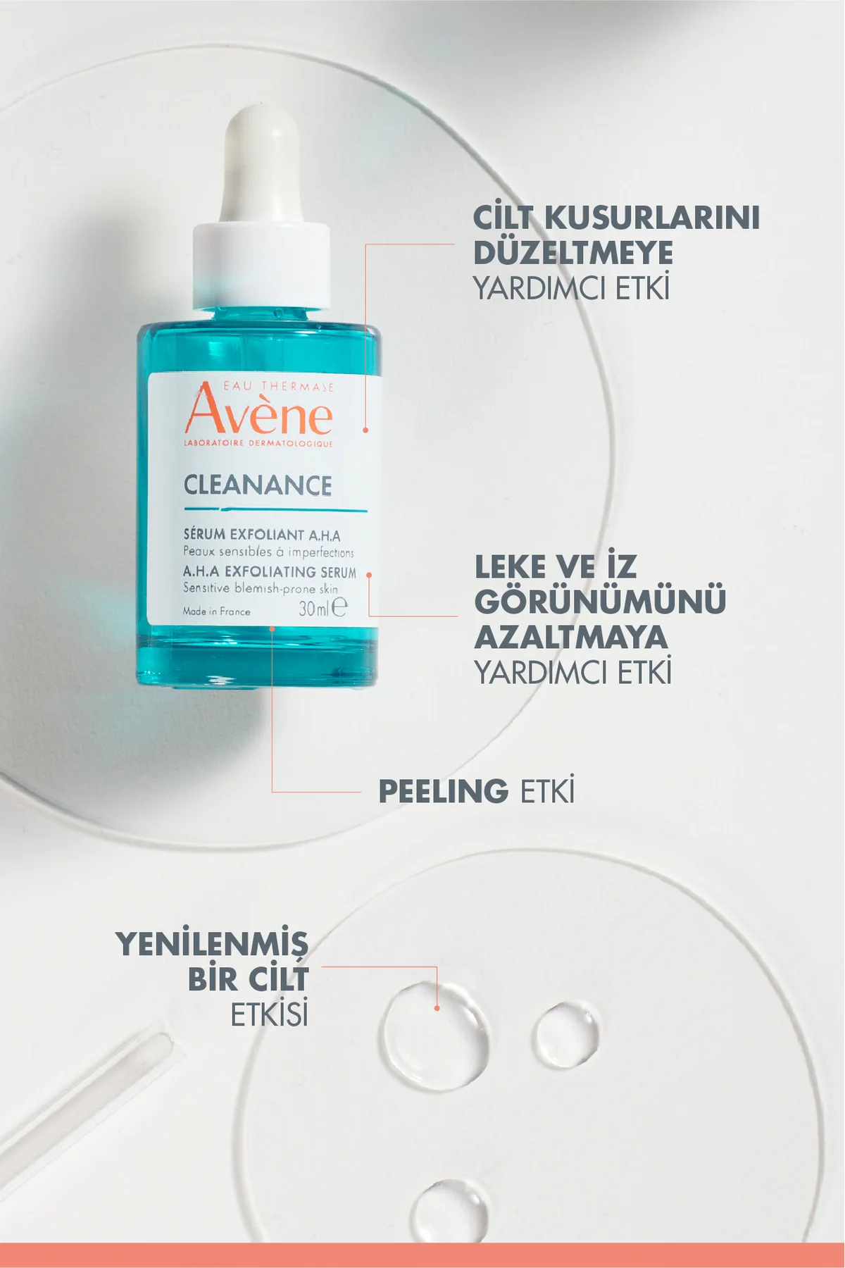 Cleanance Peeling Etkili Laktik Asit ve Süksinik Asit İçeren Cilt