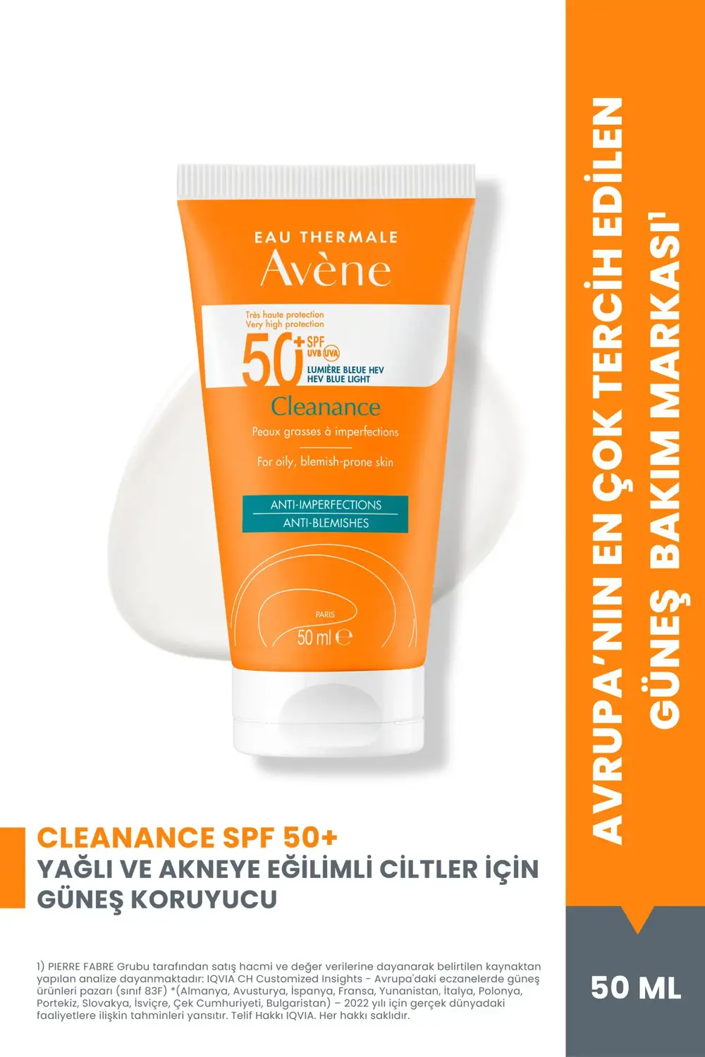 Cleanance SPF50+ Yağlı ve Akneye Eğilimli Ciltler için Yüksek Kor