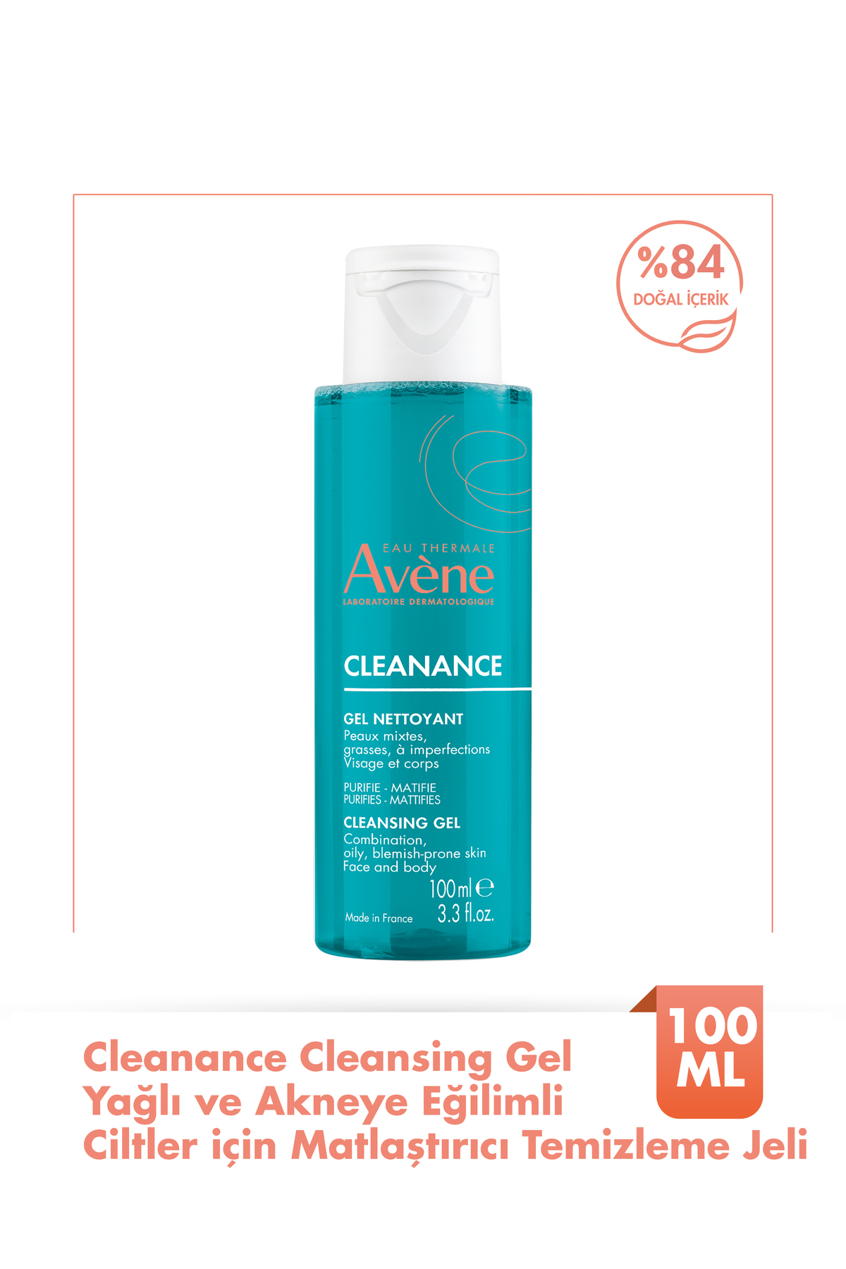 Avene Cleanance Yağlı Ve Akneye Eğilimli Ciltler Temizleme Jeli 100 Ml