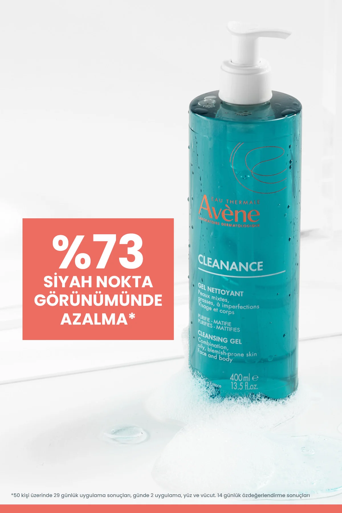 Cleanance Yağlı ve Akneye Eğilimli Ciltler için Matlaştırıcı Yüz Temizleme Jeli 400 ml