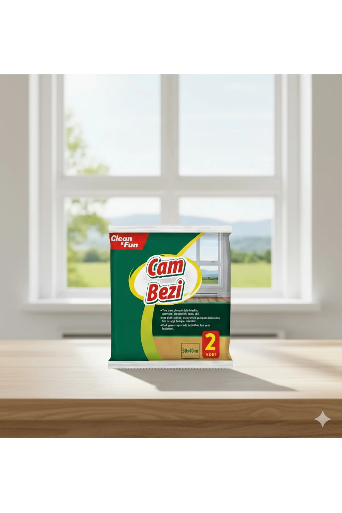 Clean&fun Cam Bezi 30x40 Cm 2'li