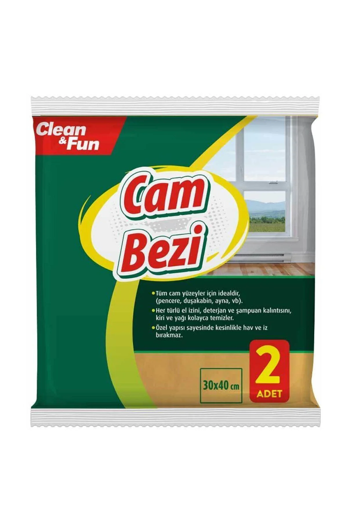 Clean&fun Cam Bezi 30x40 Cm 2'li