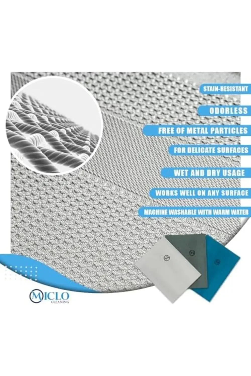 CLEANING | Mikrofiber Temizlik Bezi 3'lü Set - Sihirli Bez | Cam