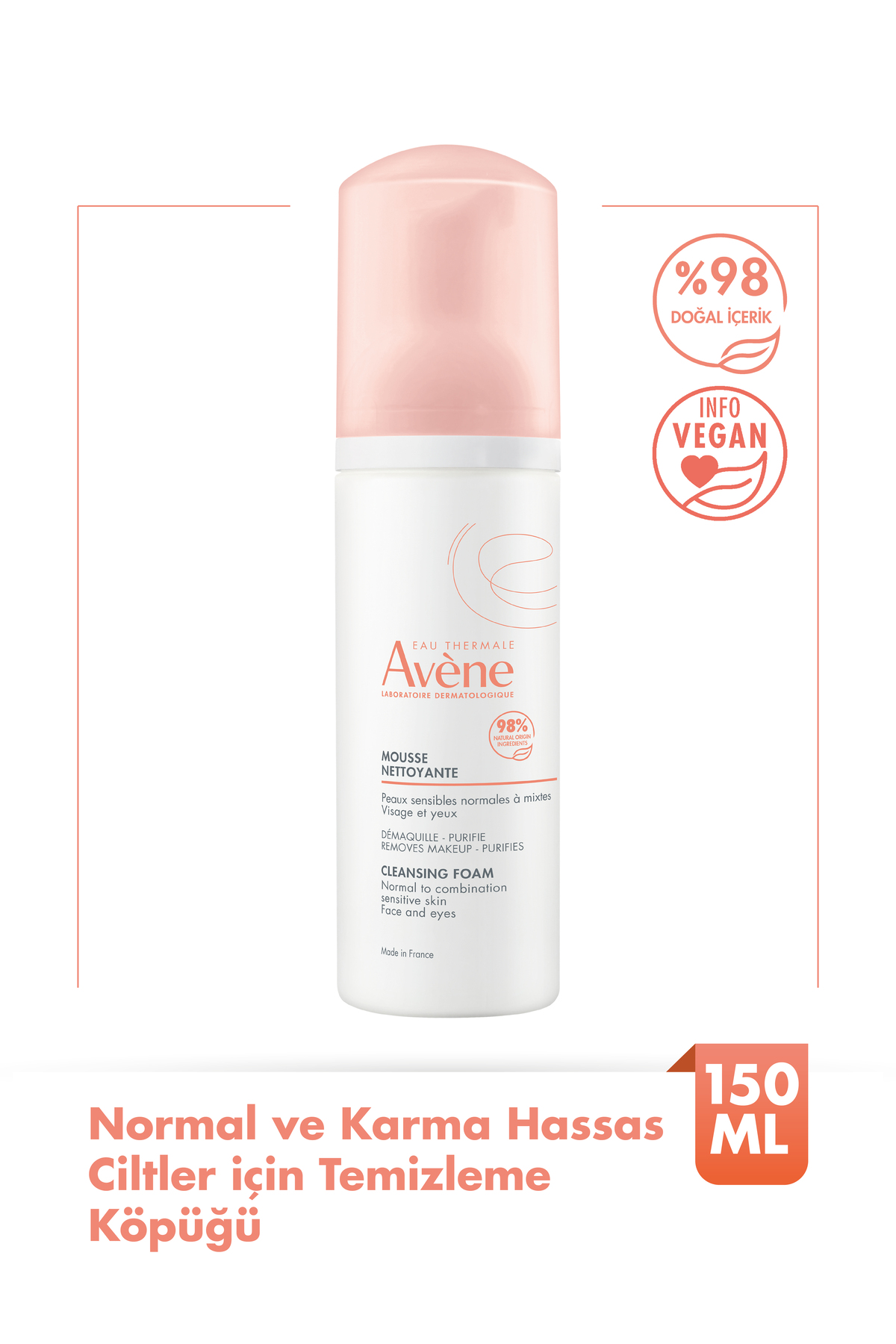 Avene Cleansing Foam Normal Ve Karma Hassas Ciltler İçin Temizleme Köpü