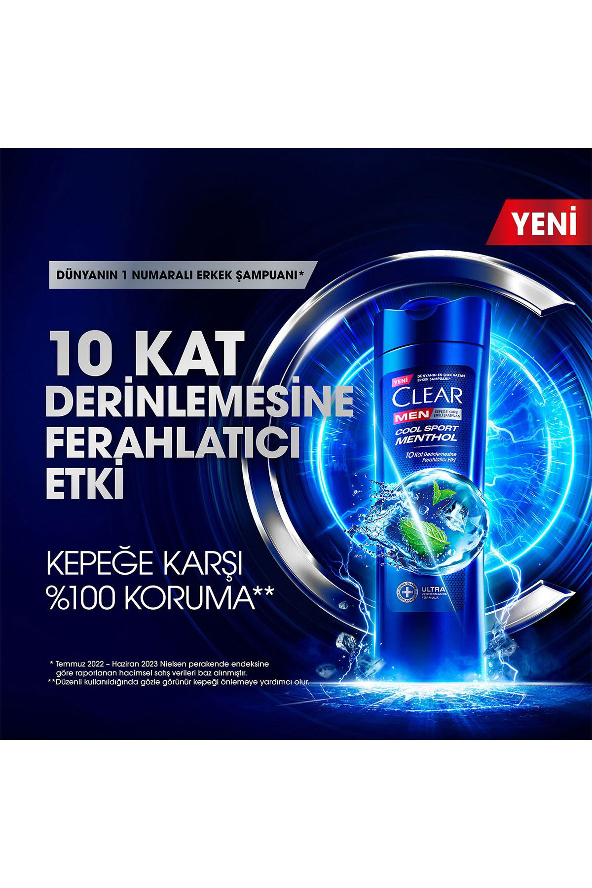 Clear Men Kepeğe Karşı Etkili Şampuan Cool Sport Menthol Ferahlat