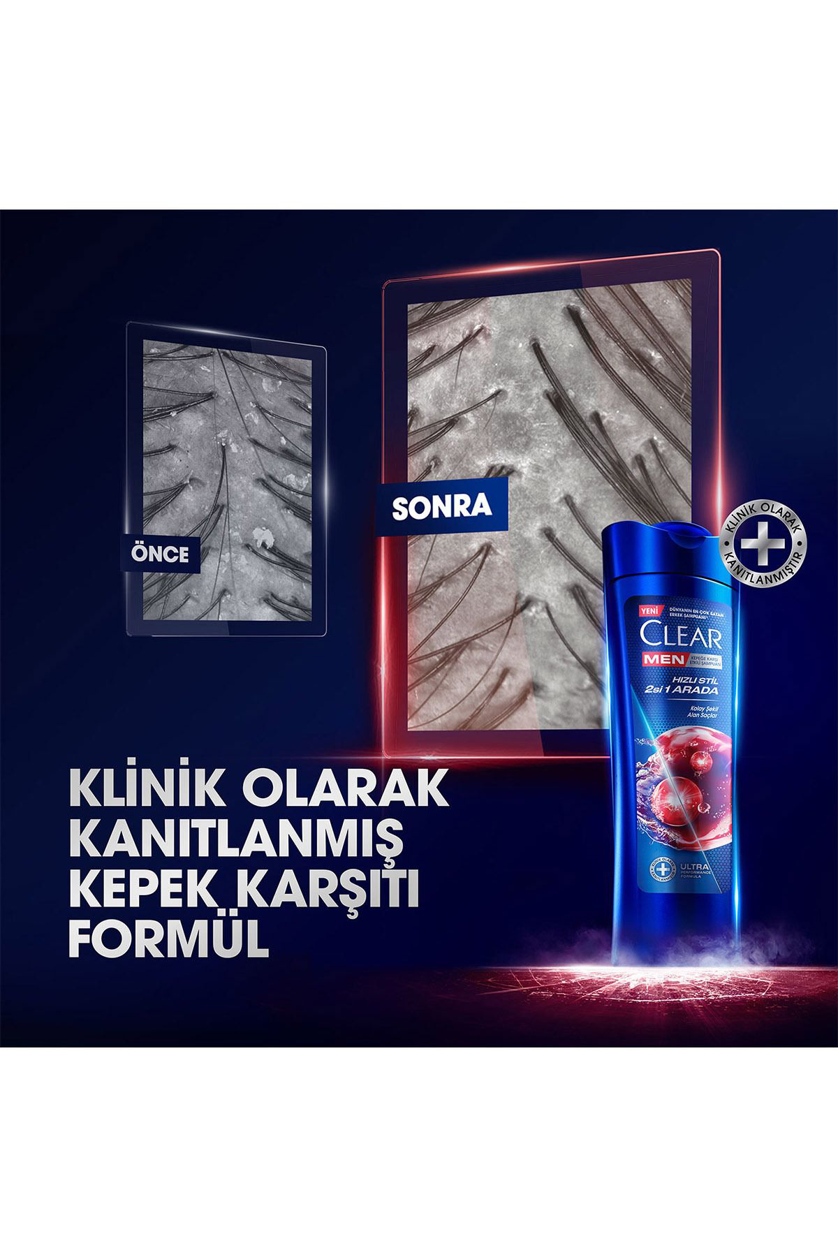 Clear Men Kepeğe Karşı Etkili Şampuan Hızlı Stil 2si 1 Arada 350 