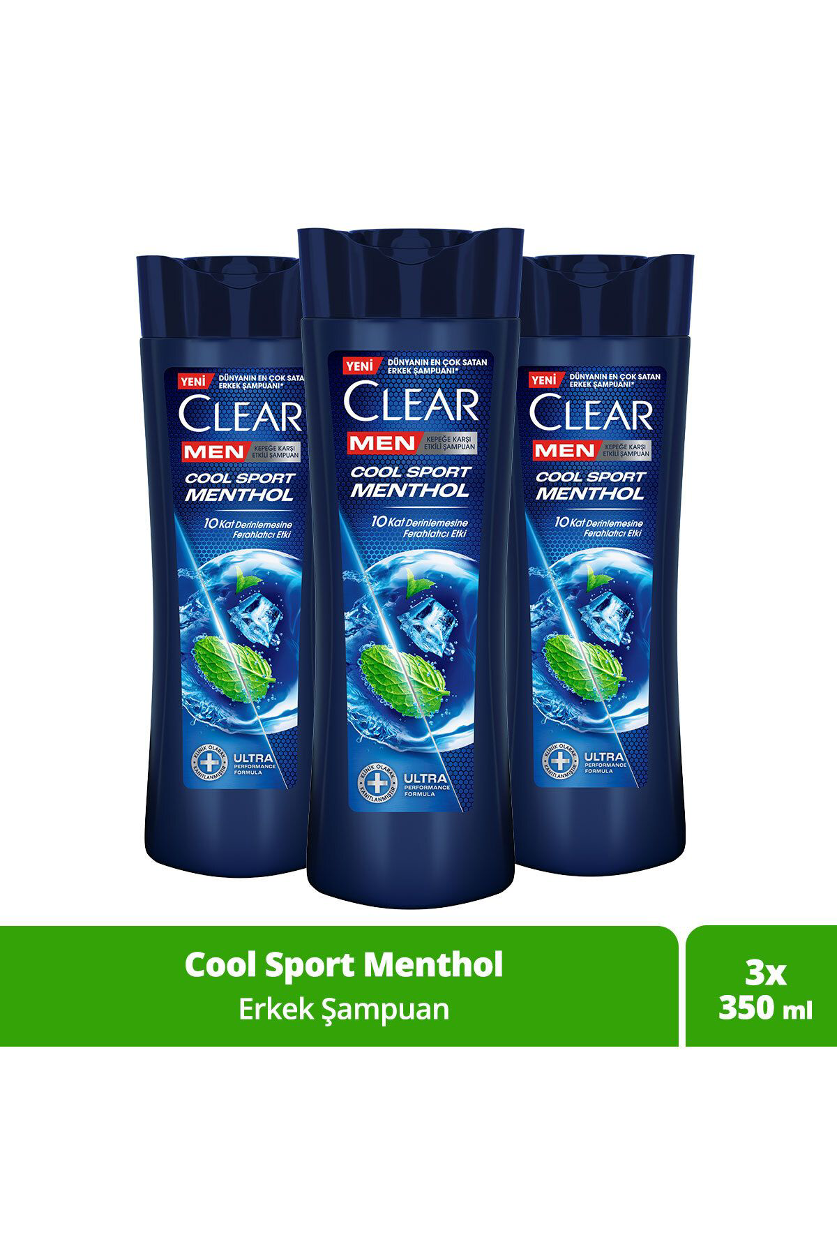 Clear Men Kepeğe Karşı Etkili Şampuan Cool Sport Menthol Ferahlat
