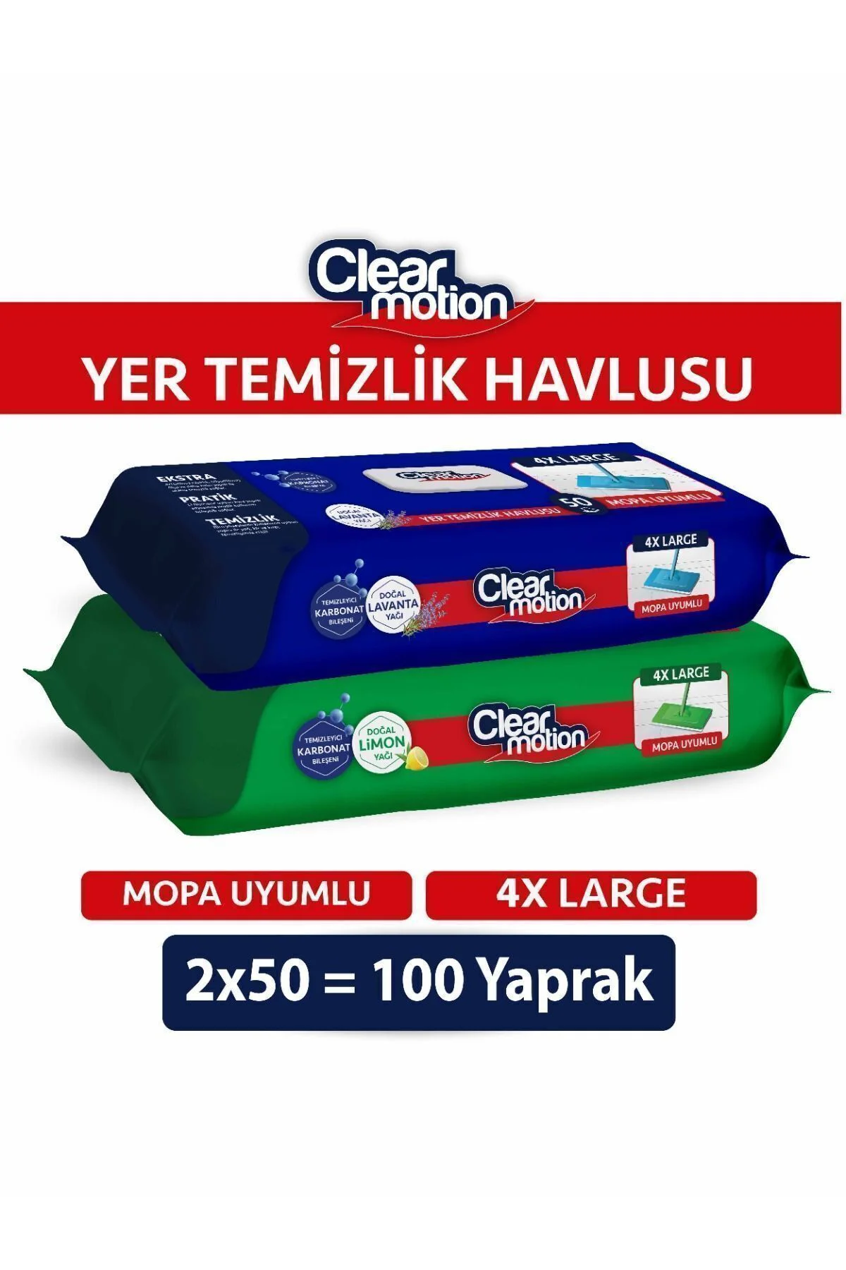 Clearmotion Yer Temizlik Havlusu (2X50) 100 Yaprak