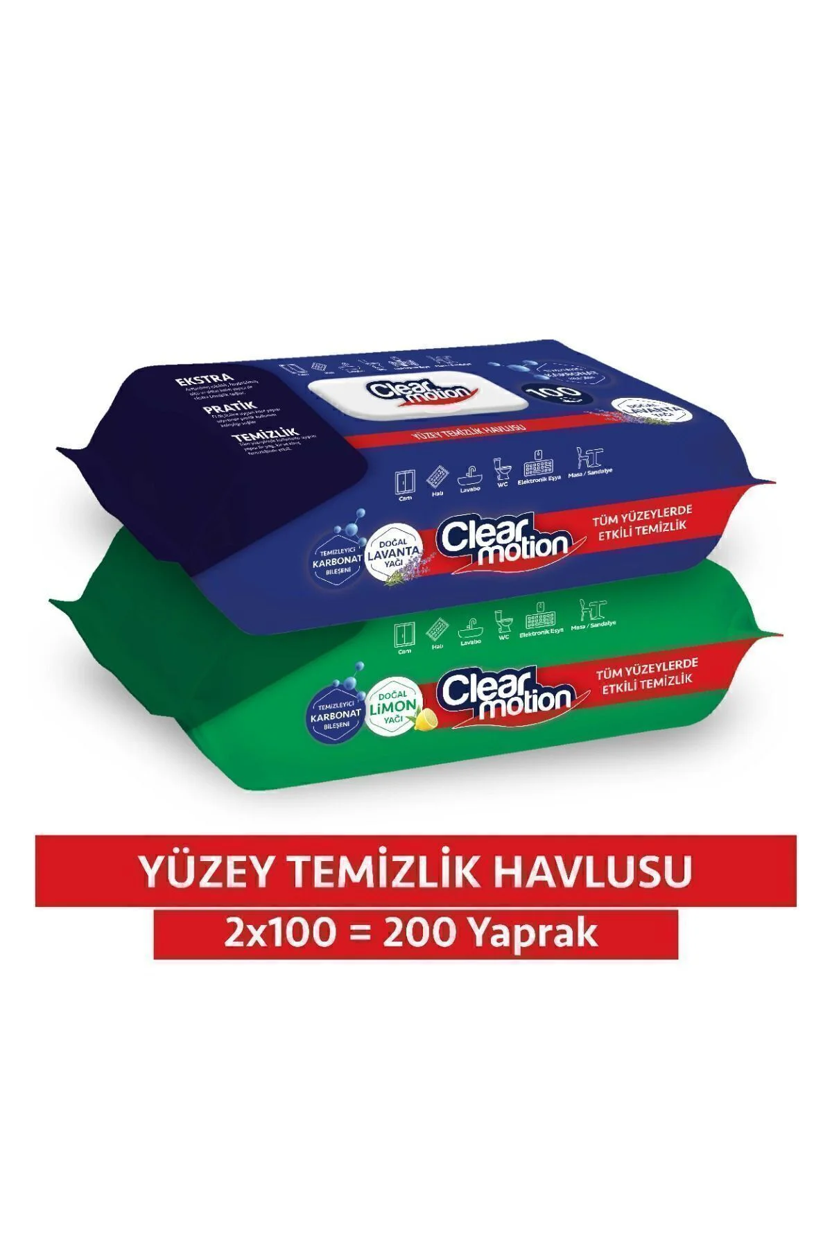 Clearmotion Yüzey Temizlik Havlusu (2X100) 200 Yaprak