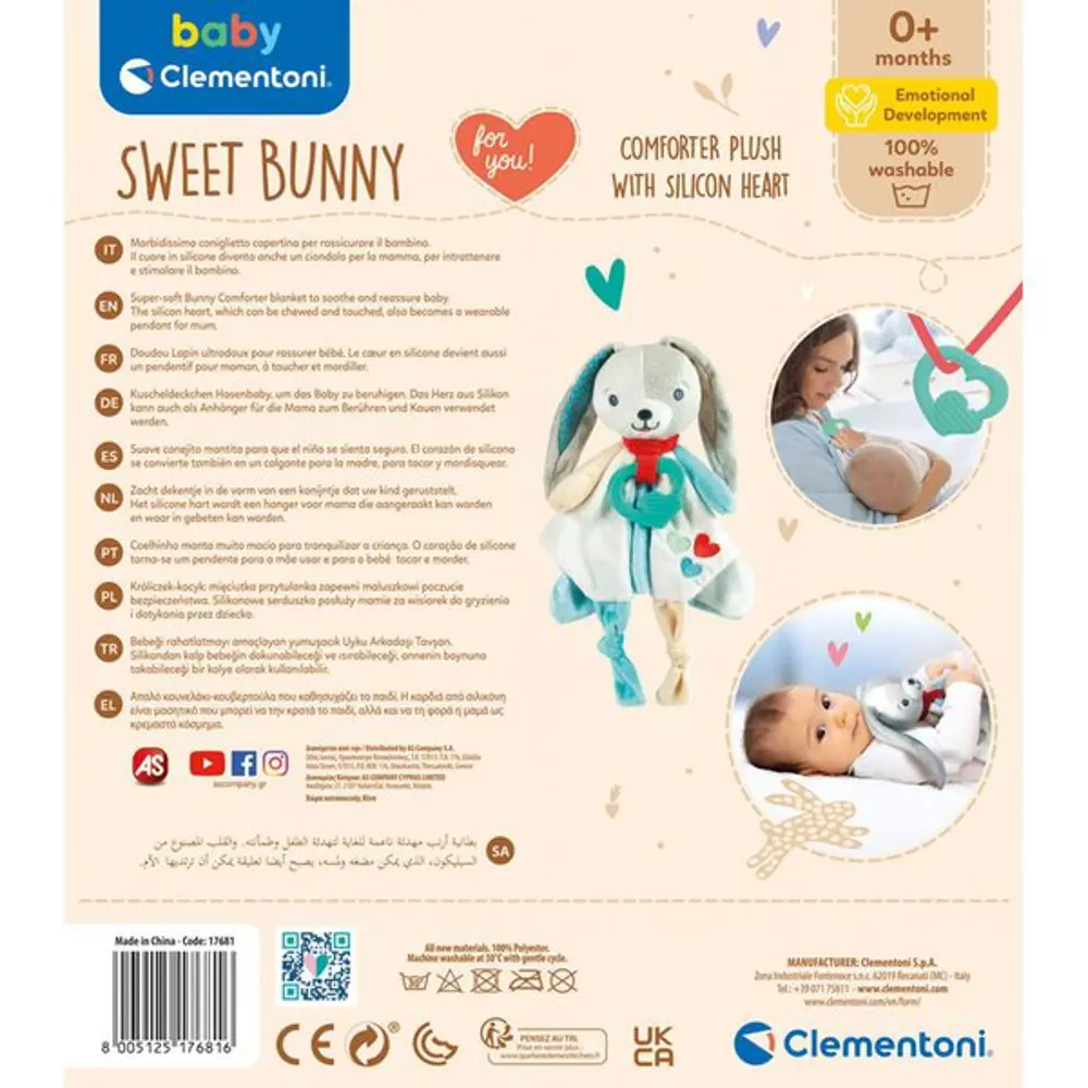 Clementoni Baby Uyku Arakadaşı Tavşan CLE-17681