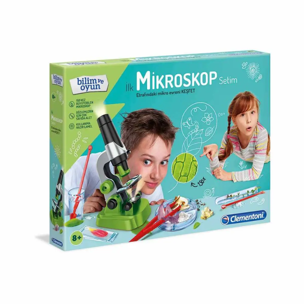 Clementoni Bilim ve Oyun İlk Mikroskop Setim 64963
