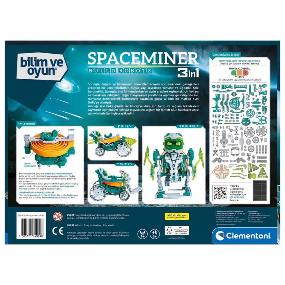 Clementoni Bilim ve Oyun: Spaceminer 64089 Clementoni Bilim ve Oyun: Spaceminer 64089