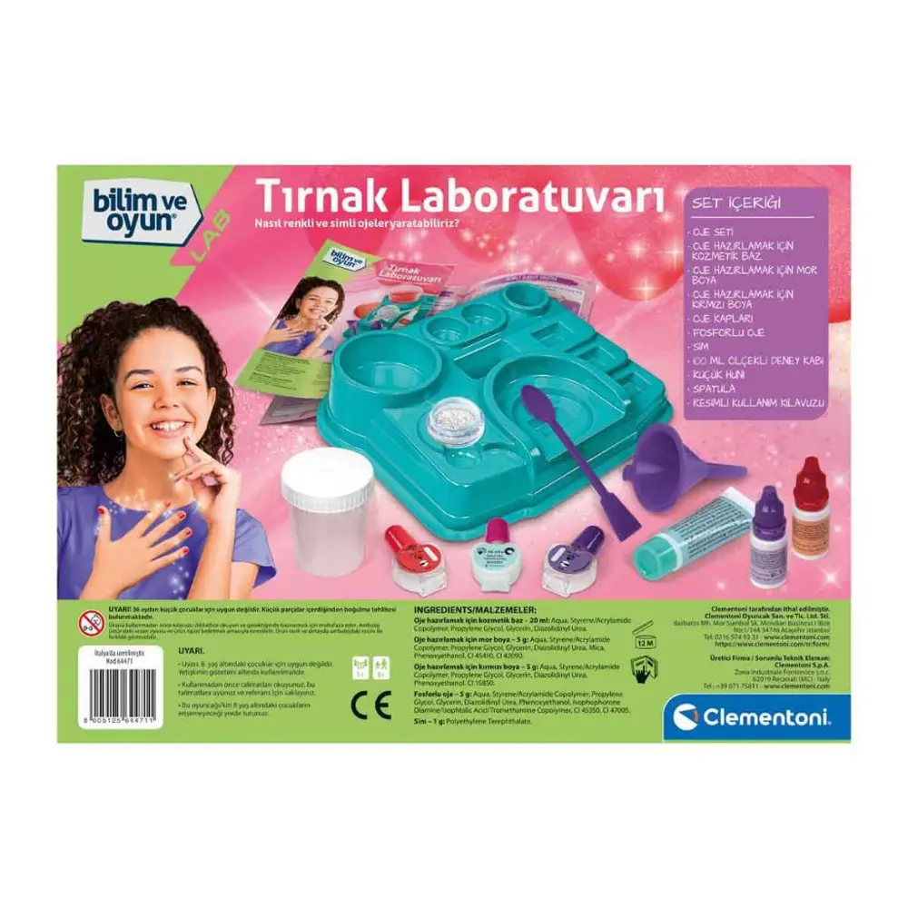 Clementoni Bilim ve Oyun Tırnak Labaratuvarı 64471 Clementoni Bilim ve Oyun Tırnak Labaratuvarı 64471