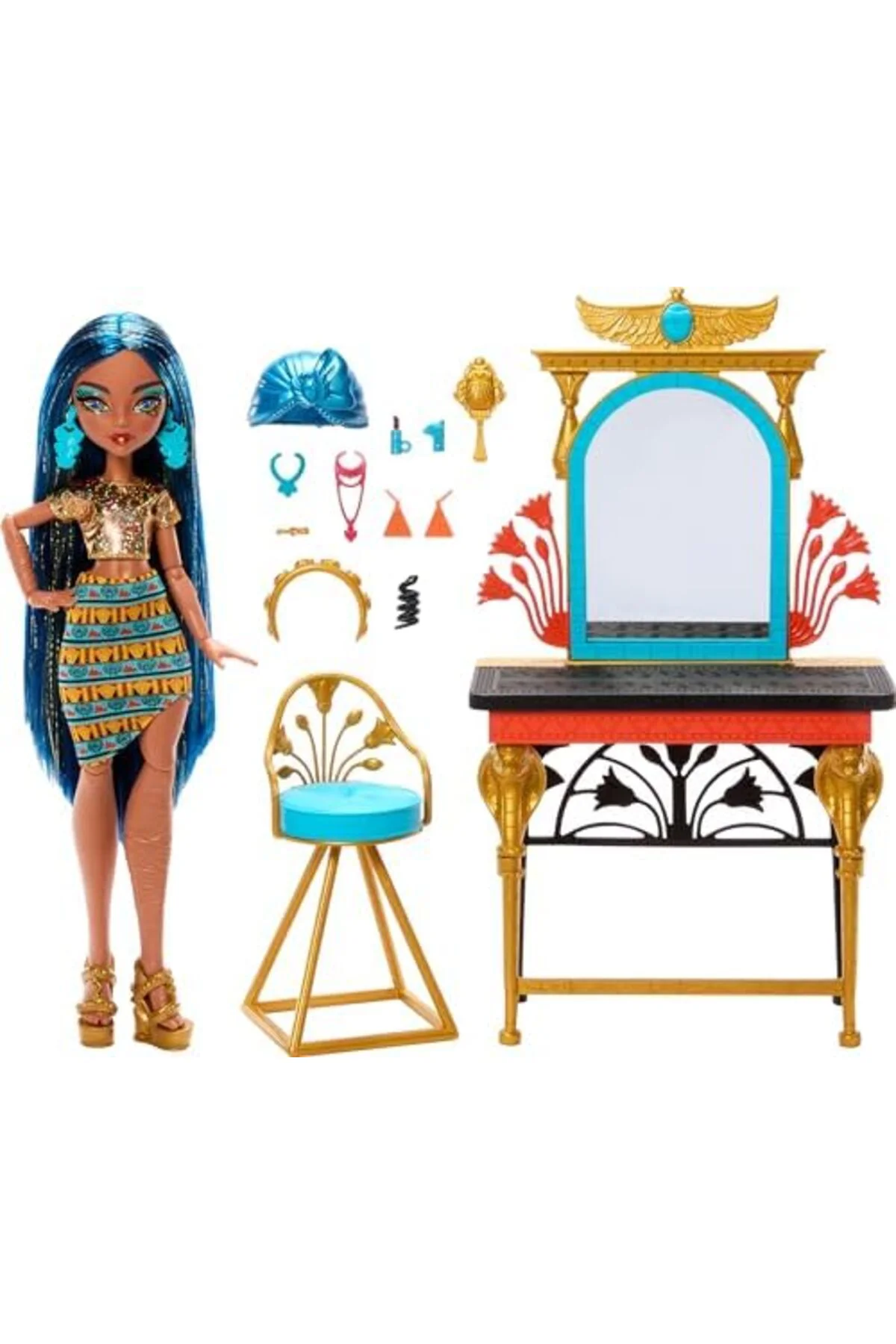 Cleo De Nile Bakım Günü bebek, saklama alanı olan makyaj masası, Cleo De Nile Bakım Günü bebek, saklama alanı olan makyaj masası,