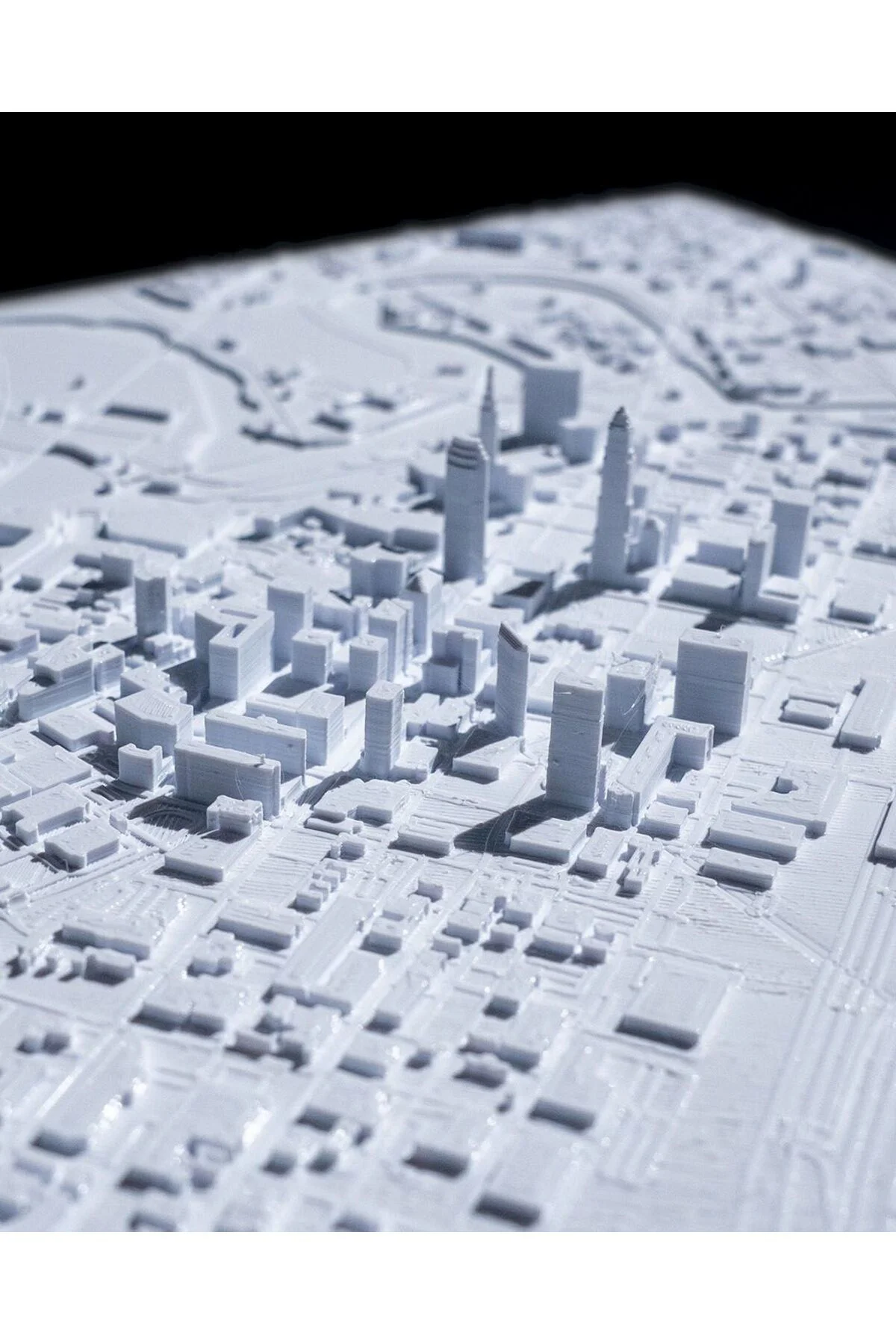 Cleveland Üç Boyutlu Şehir Silüeti Dekoratif Minimalist Duvar Tablosu Cleveland Tablo 15CM