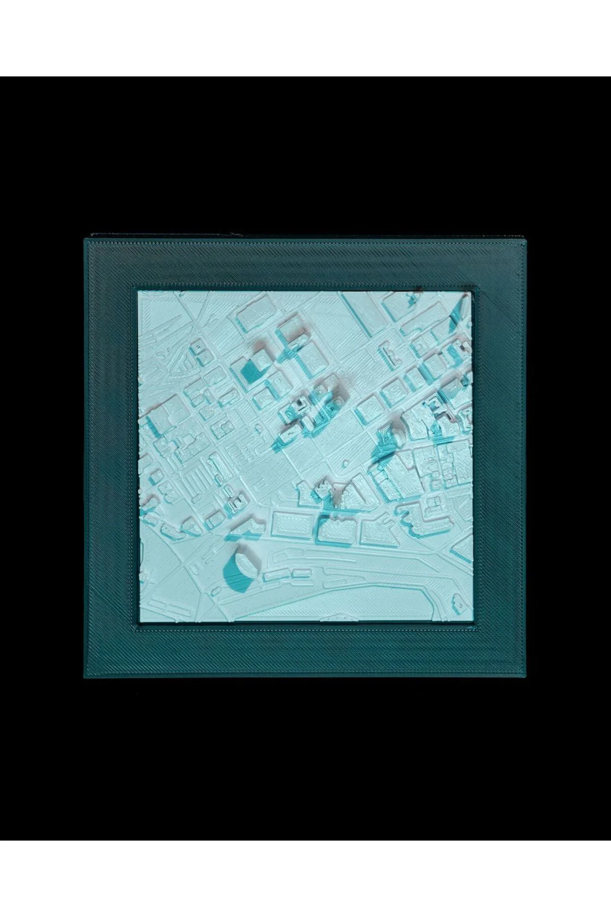 Cleveland Üç Boyutlu Şehir Silüeti Dekoratif Minimalist Duvar Tab
