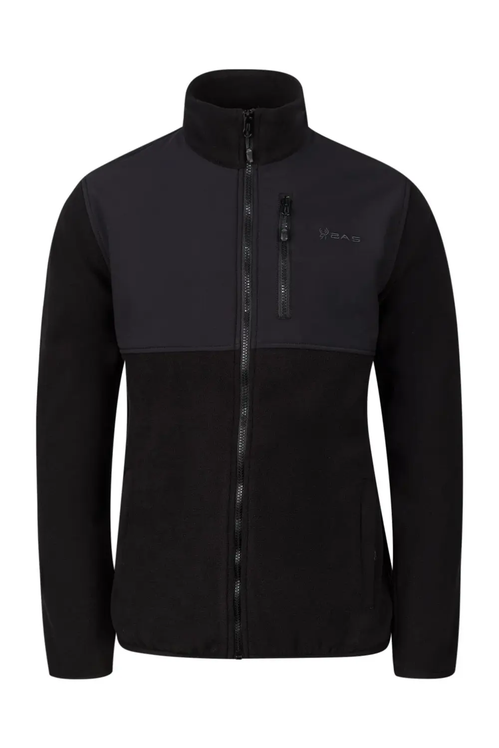 Cliff Erkek Parçalı İnce Polar Sweatshirt Siyah