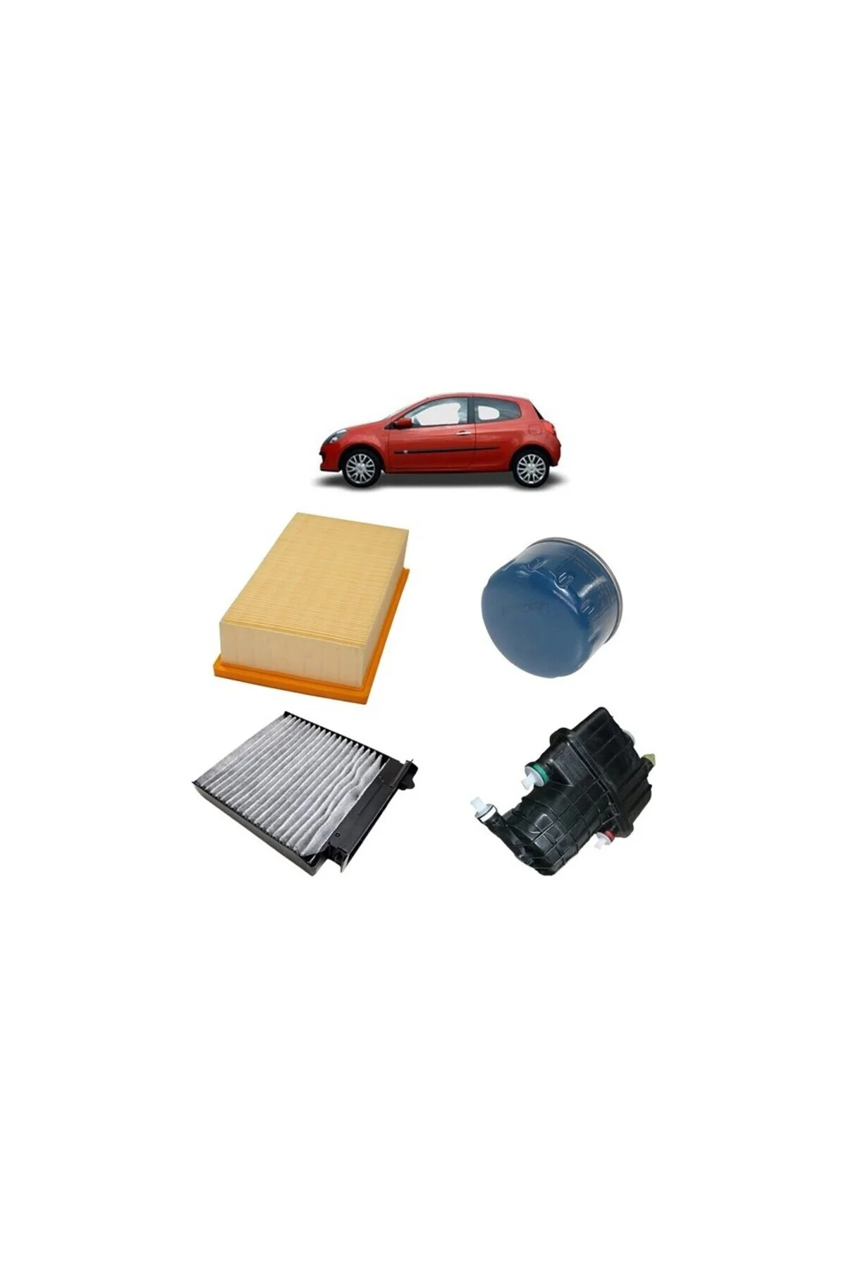 Clio 1.5 DCI Kw60 Filtre Seti 06-09-Yağ177-hava480-Mazot SF257-Polen