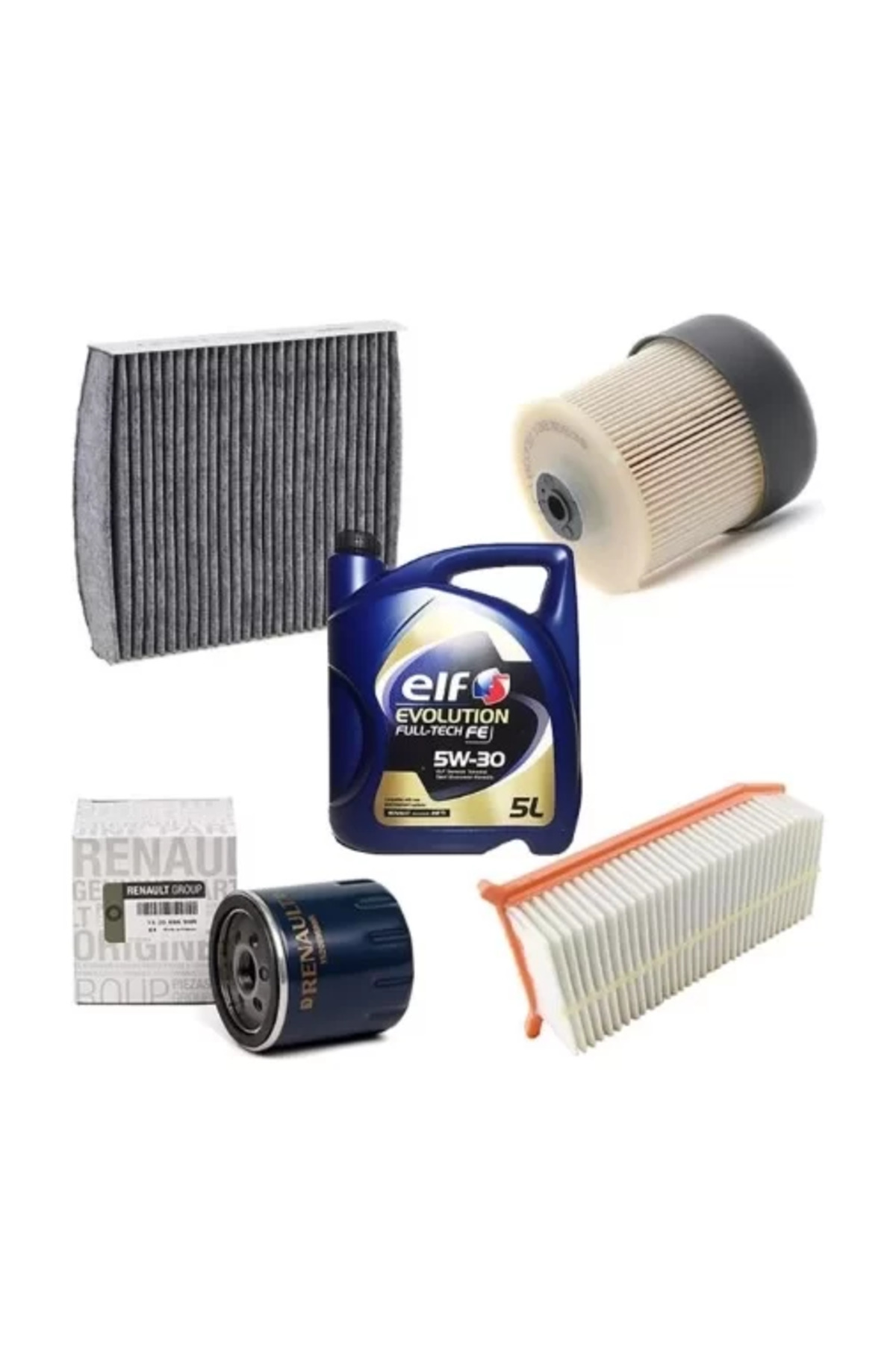 Elf Clio 4 Yağ Bakım Filtre Seti 1.5 Dci Hava-Yağ-Polen-Mazot- 5W30