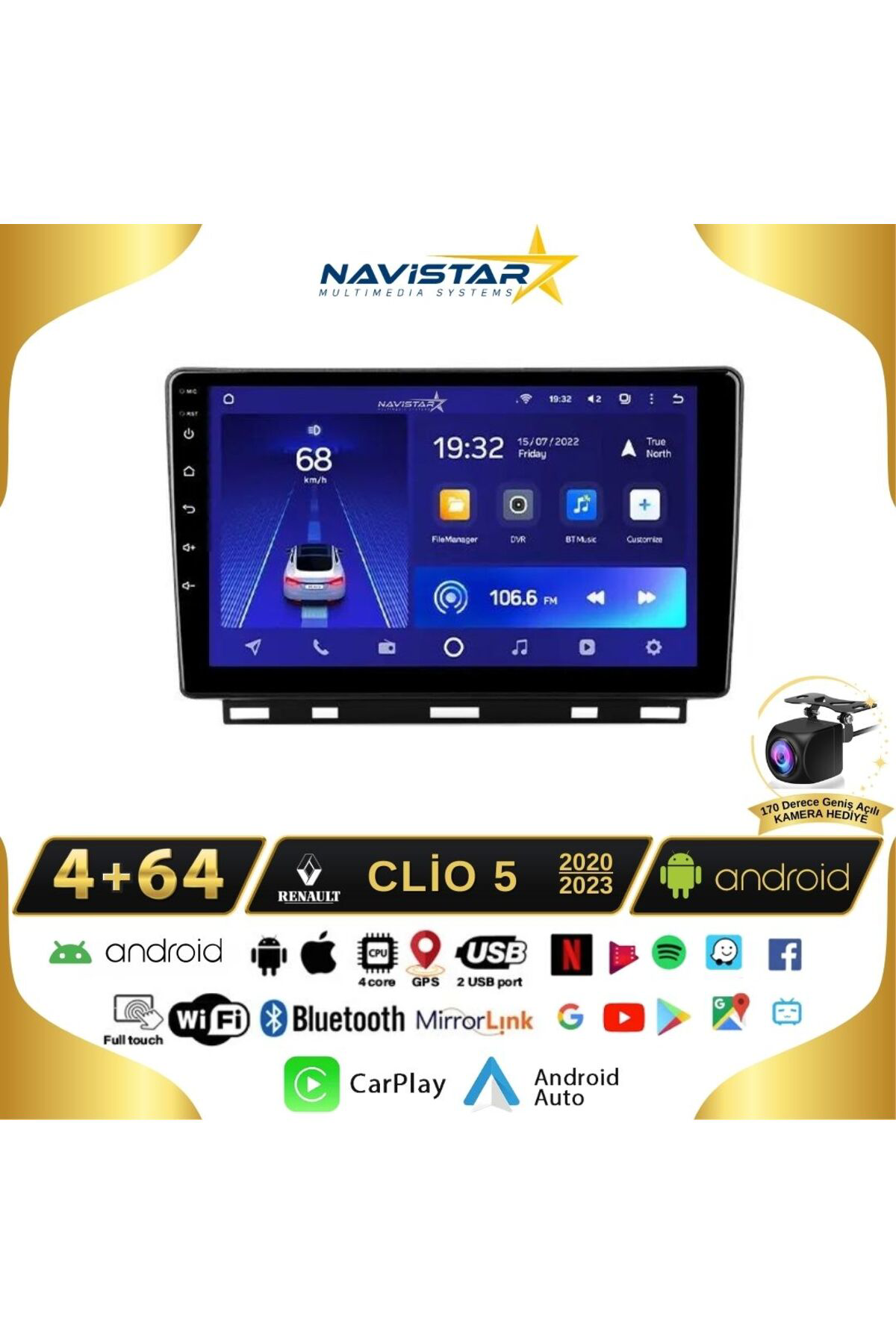 Clio 5 2020-2023 Model 4gb 64gb Android 13 Kablosuz Carplay Navig Clio 5 2020-2023 Model 4gb 64gb Android 13 Kablosuz Carplay Navig