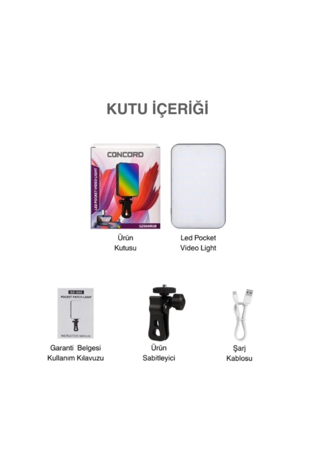 Clip-fill Taşınabilir Mini Rgb Led Selfie Işığı