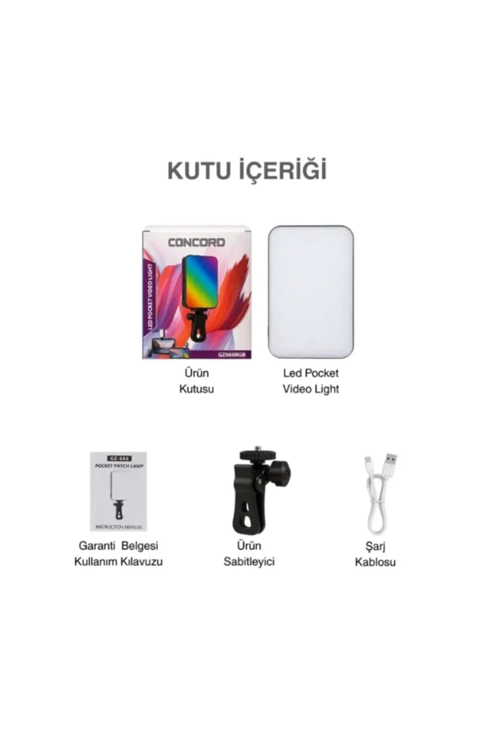 Clip-fill Taşınabilir Mini Rgb Led Selfie Işığı