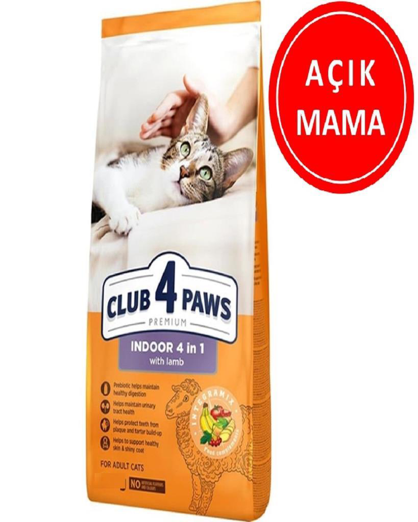 Club4Paws Premium Indoor 4 in 1 Kuzu Etli Yetişkin Kedi Maması 1 Club4Paws Premium Indoor 4 in 1 Kuzu Etli Yetişkin Kedi Maması 1