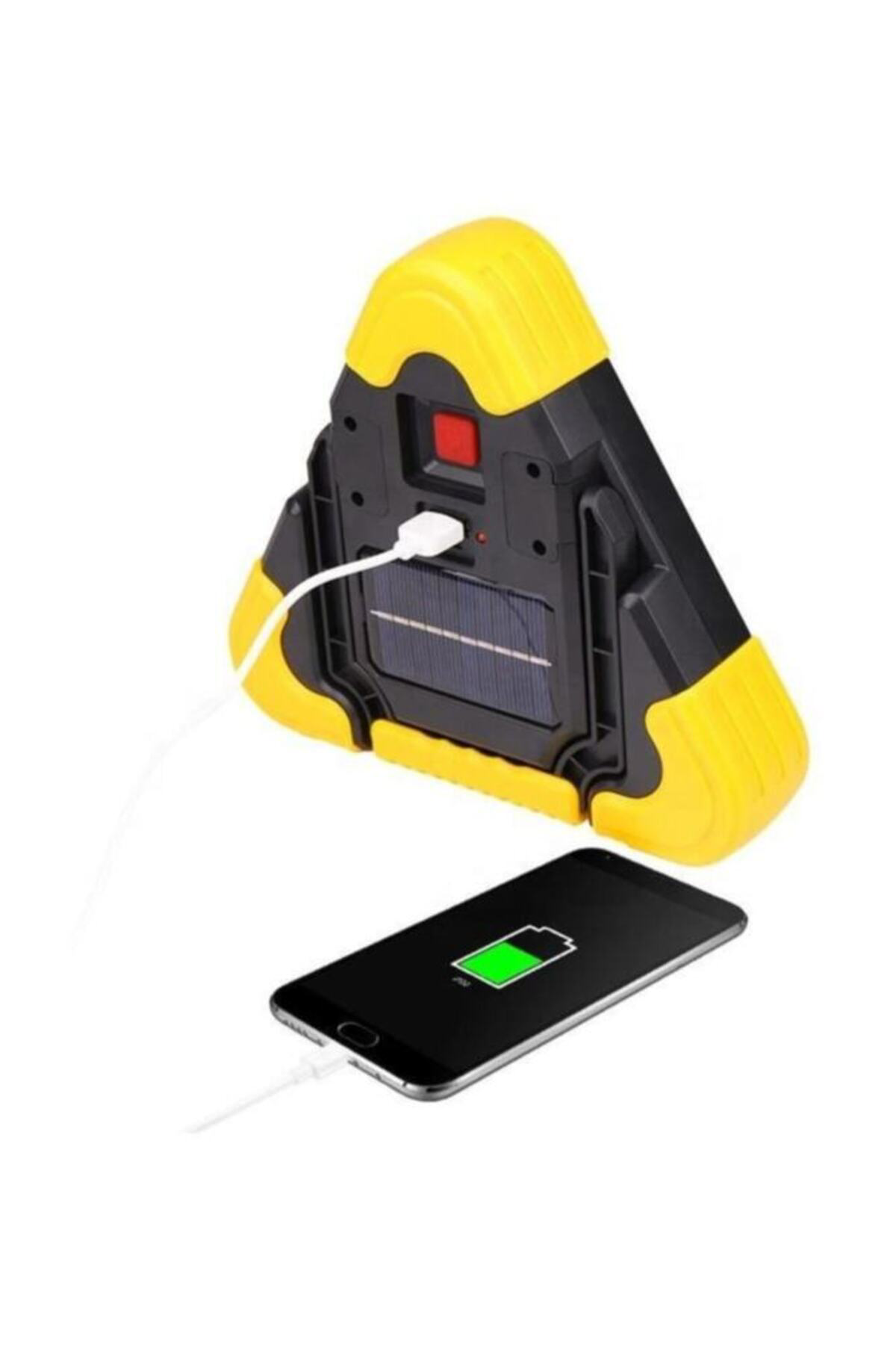 CLZ192 Hsr Işikli Üçgen Reflektör Şarjli Güneş Enerjili Oto Flaşö